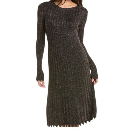 Elie Tahari Black and Gold Knit Dress Women's XL NWT