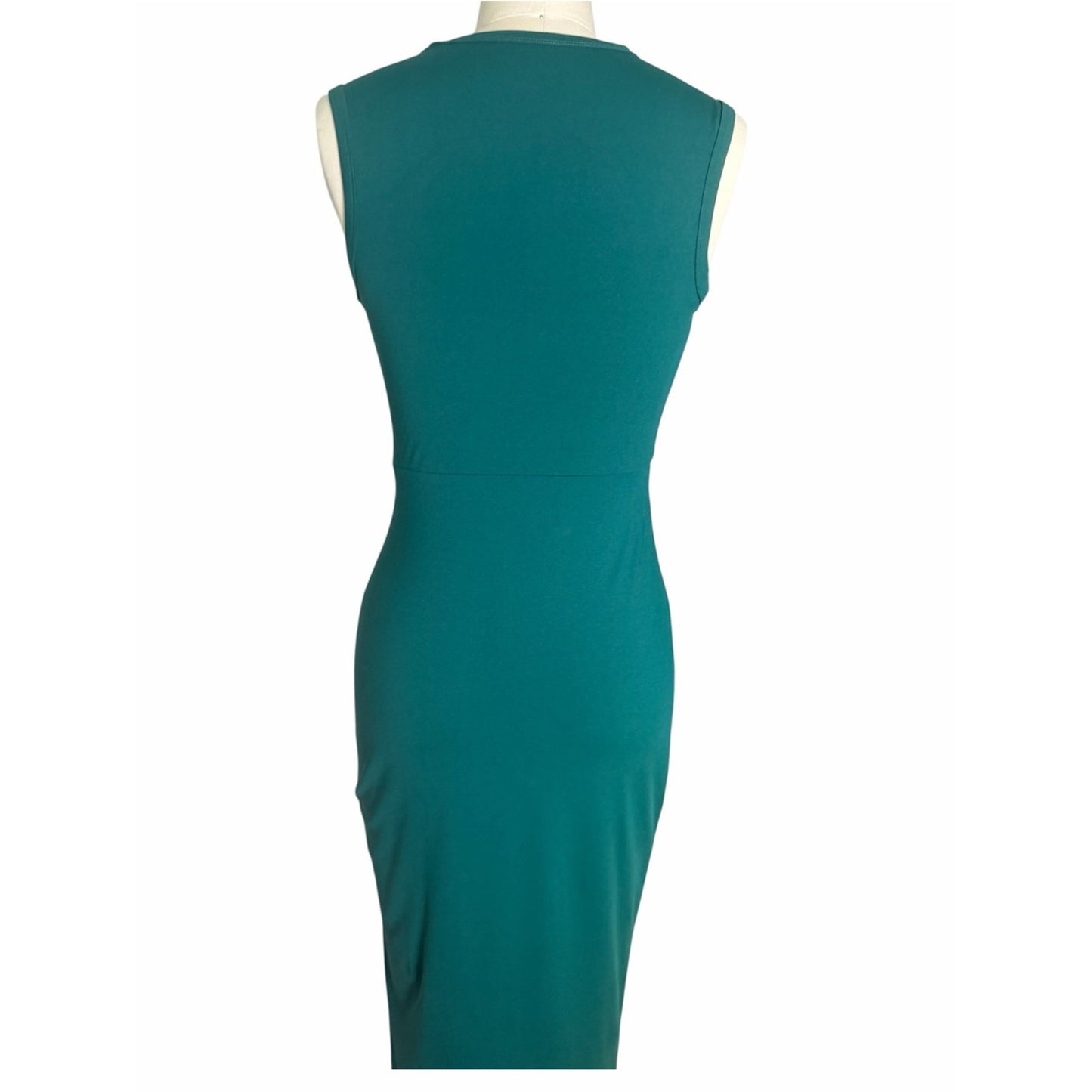 Halara Rainforest Green Cutout Ruched Drawstring Maxi Dress Size S