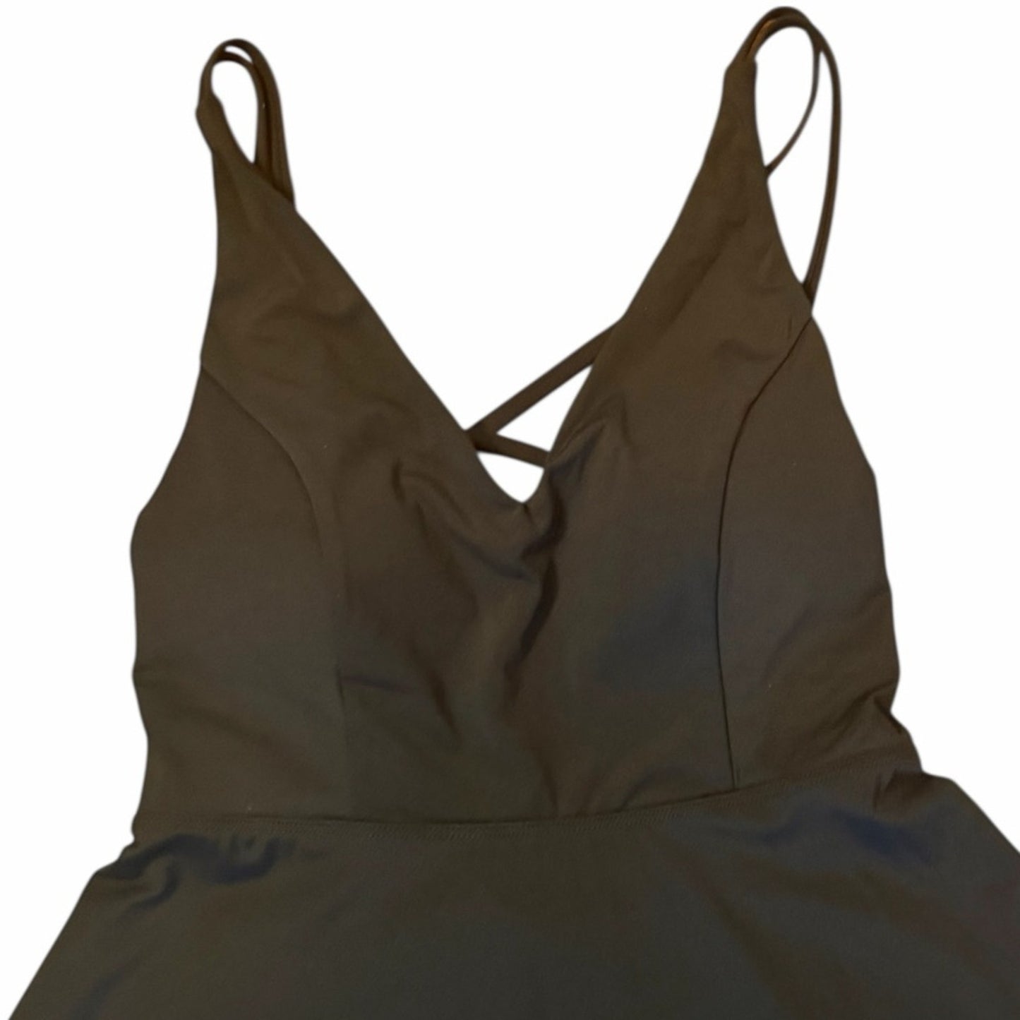 Halara WADRESS Black Strappy Skater Back Fit & Flare Dress Size M Balletcore NWT