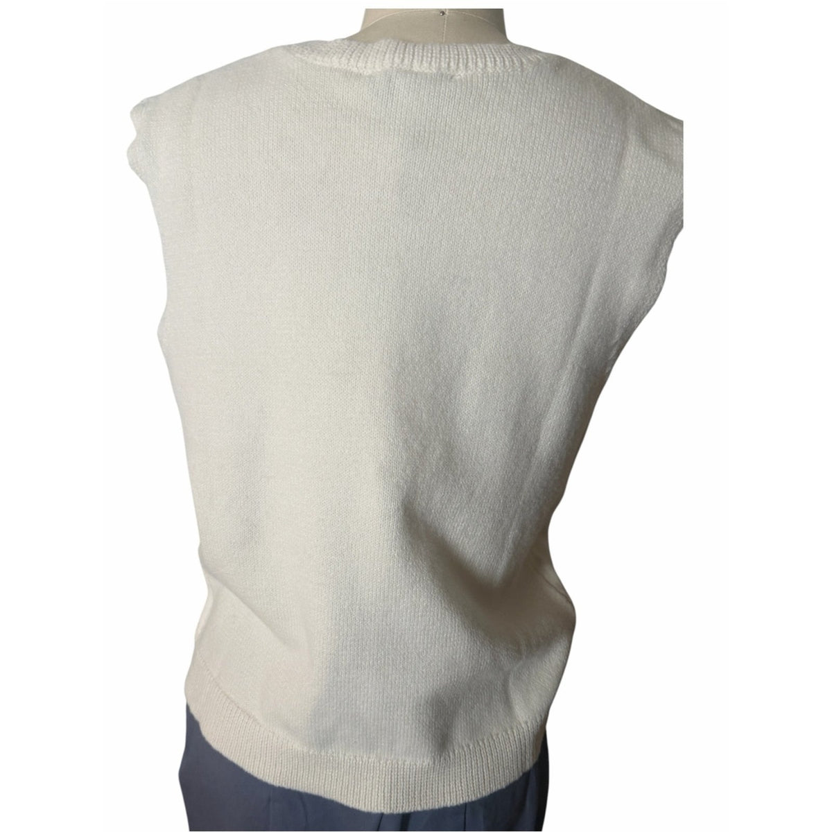 Prosperina Lila Ivory Knit Women’s Sweater Tank Vest Medium NWT