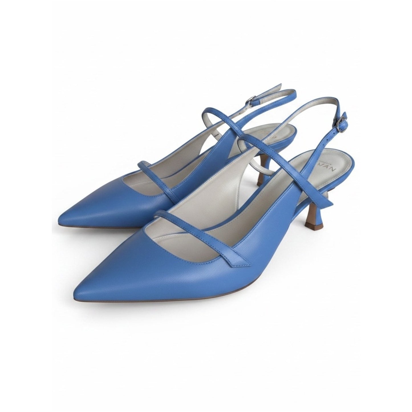 Alexandre Birman Tita 60 Kitten Heel Slingback Pumps Blue 40
