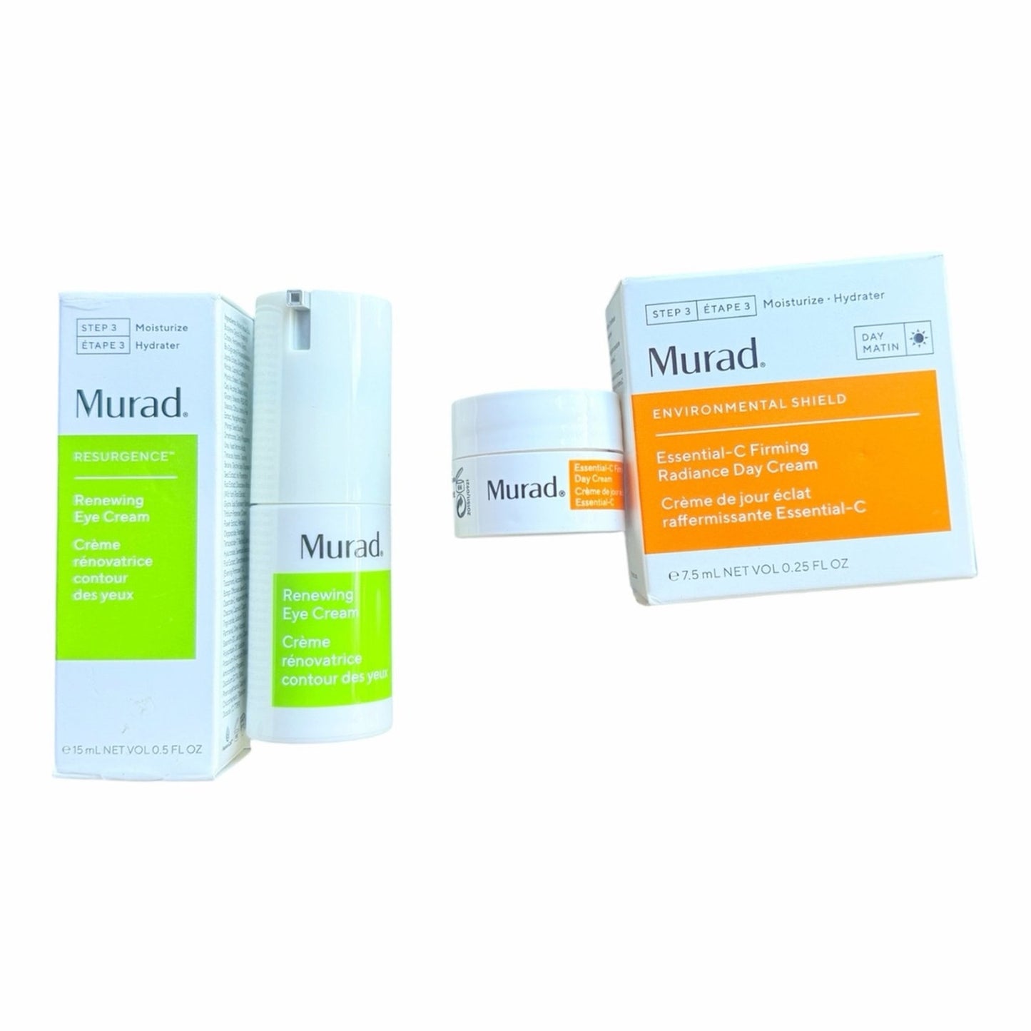 Murad Renewing Eye Cream 0.5 oz + Essential-C Day Cream 0.25 oz