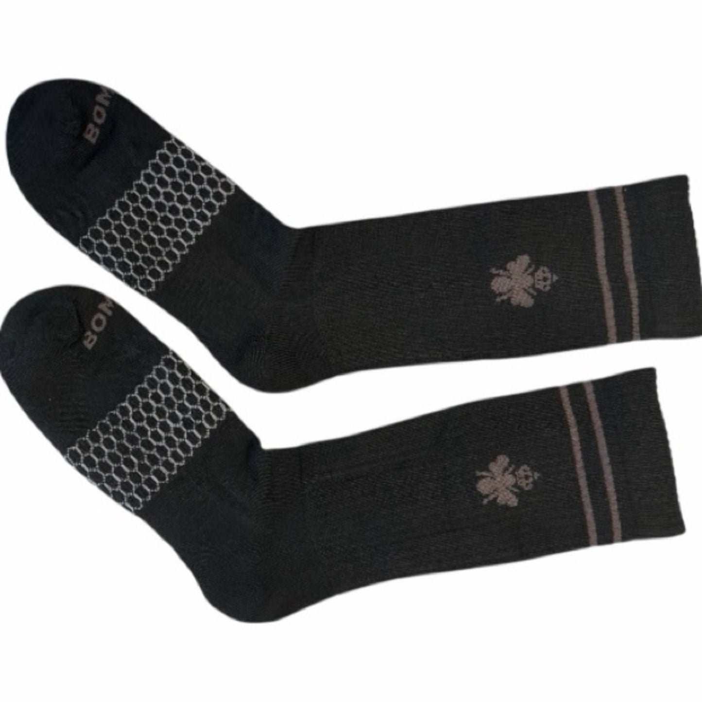 Bombas Men's Black Crew Socks Size Large NWT 4 Pairs UNISEX