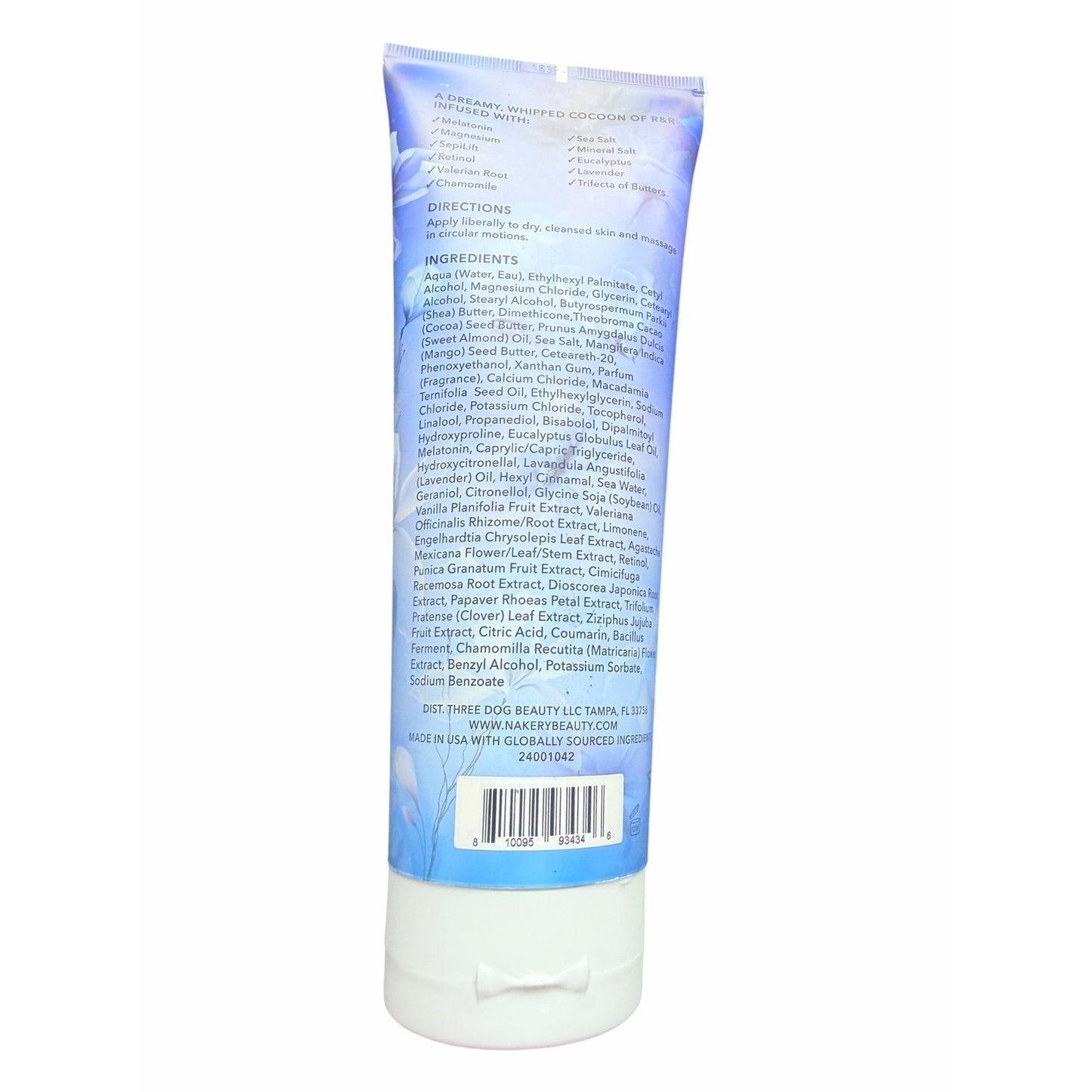 NAKERY Beauty SkinRecovery Relax + Repair Body Balm 8.45 oz Sealed Melatonin Magnesium