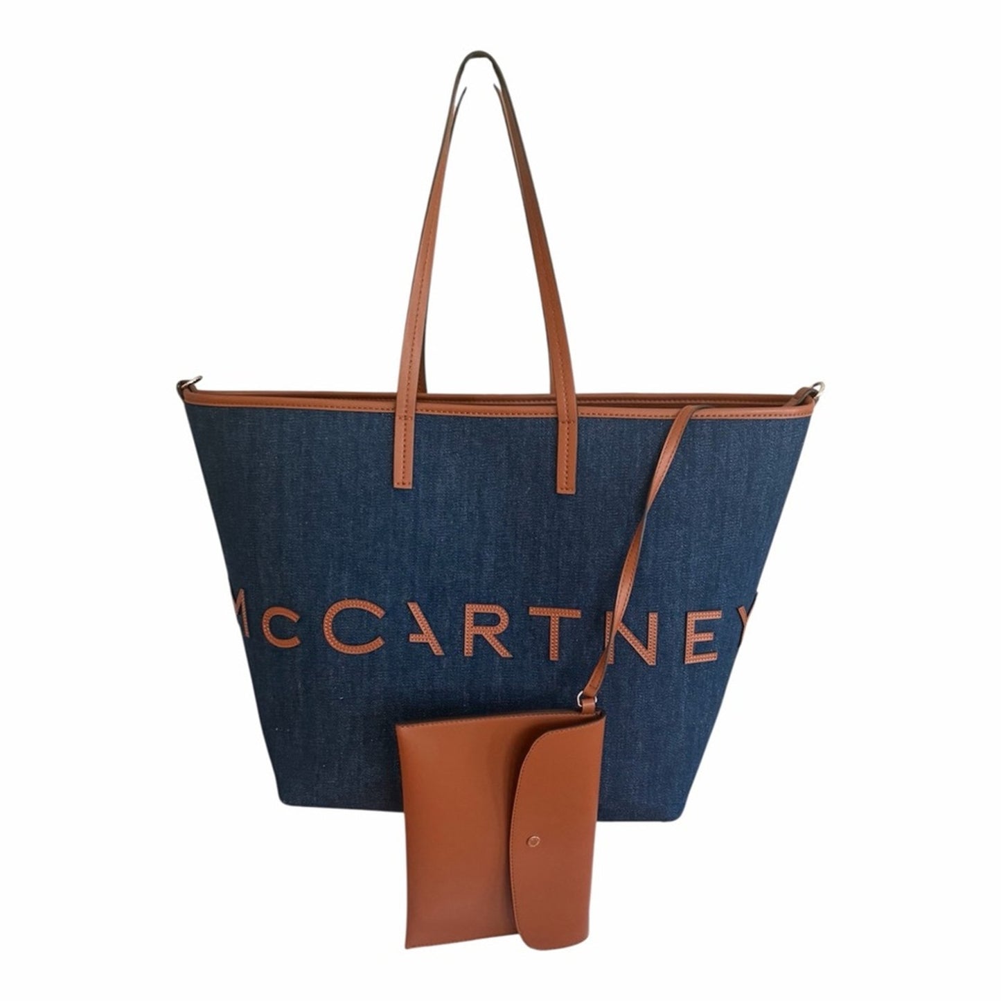 NWT Stella McCartney Logo Denim Shopper Tote | Scandi Girl Coastal Chic