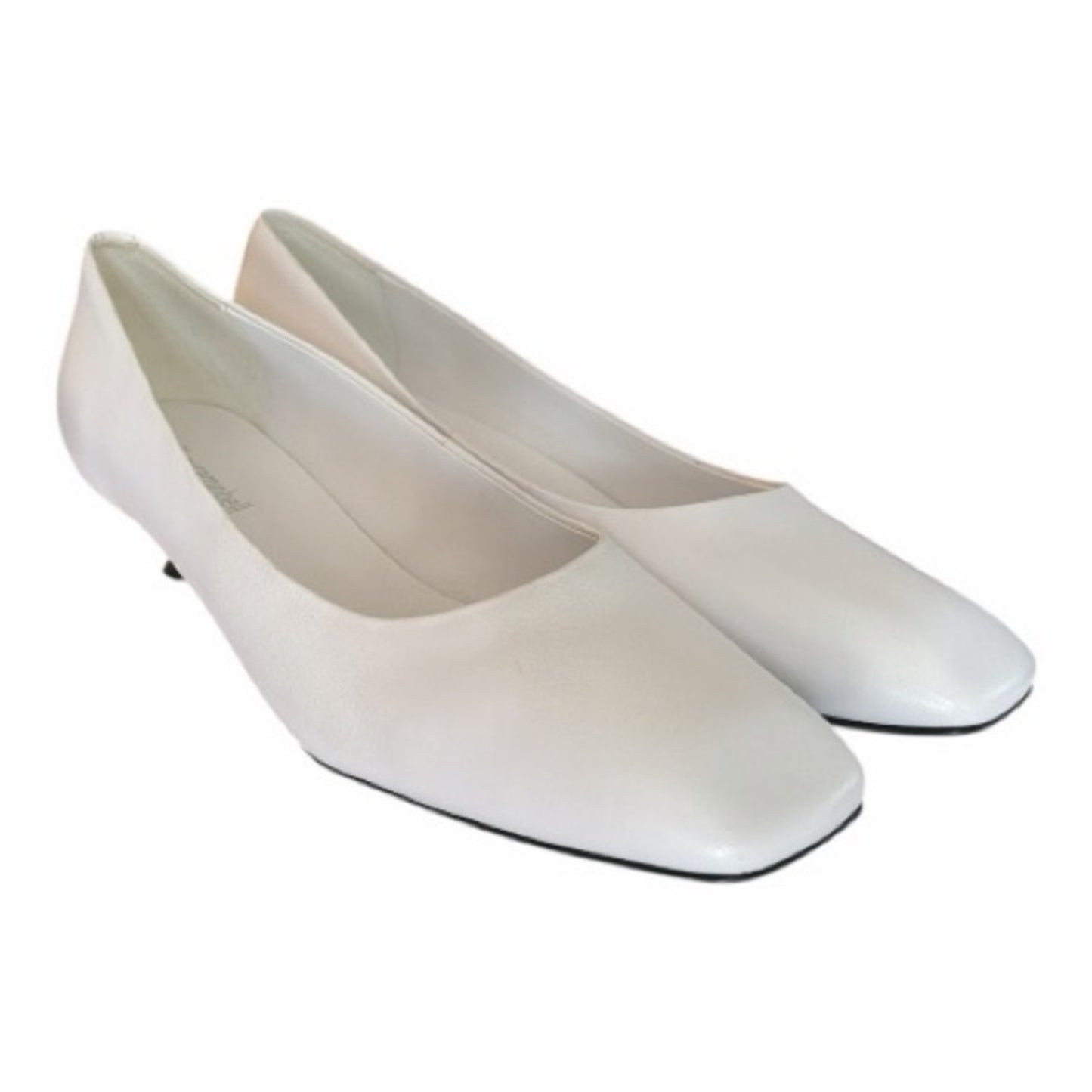 Jeffrey Campbell White Square Toe Kitten Heel Pumps | New in Box | 8.5