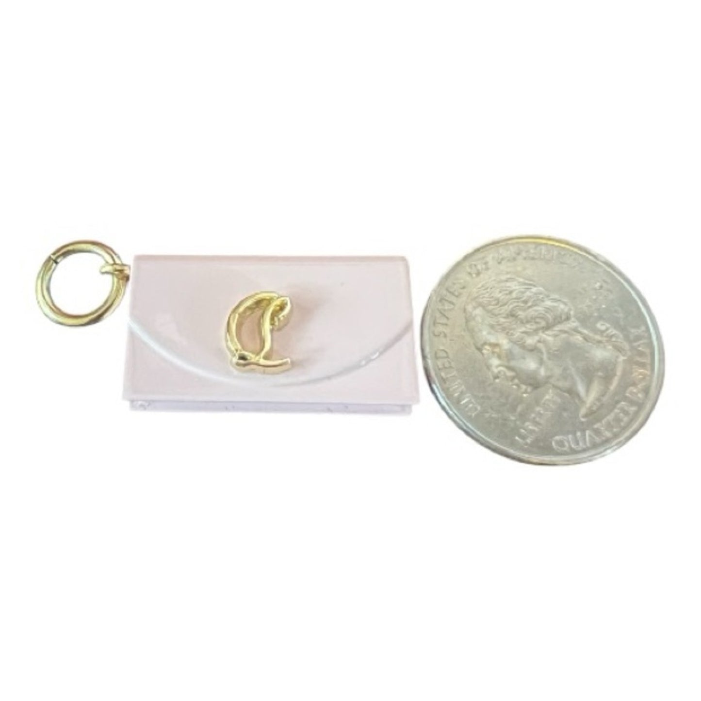 Christian Louboutin Blush Colored Charm Handbag with Gold Detail  NIB