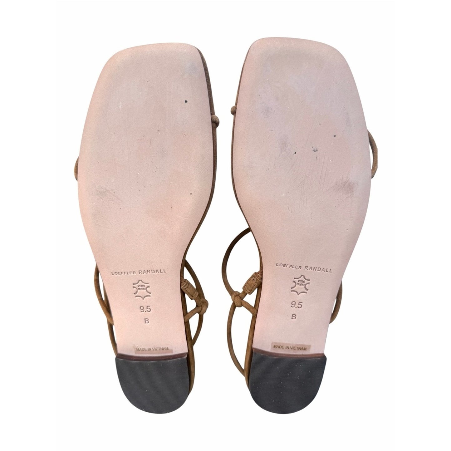 Loeffler Randall Eleanor Cacao Suede Flat Sandals Size 9.5 NIB