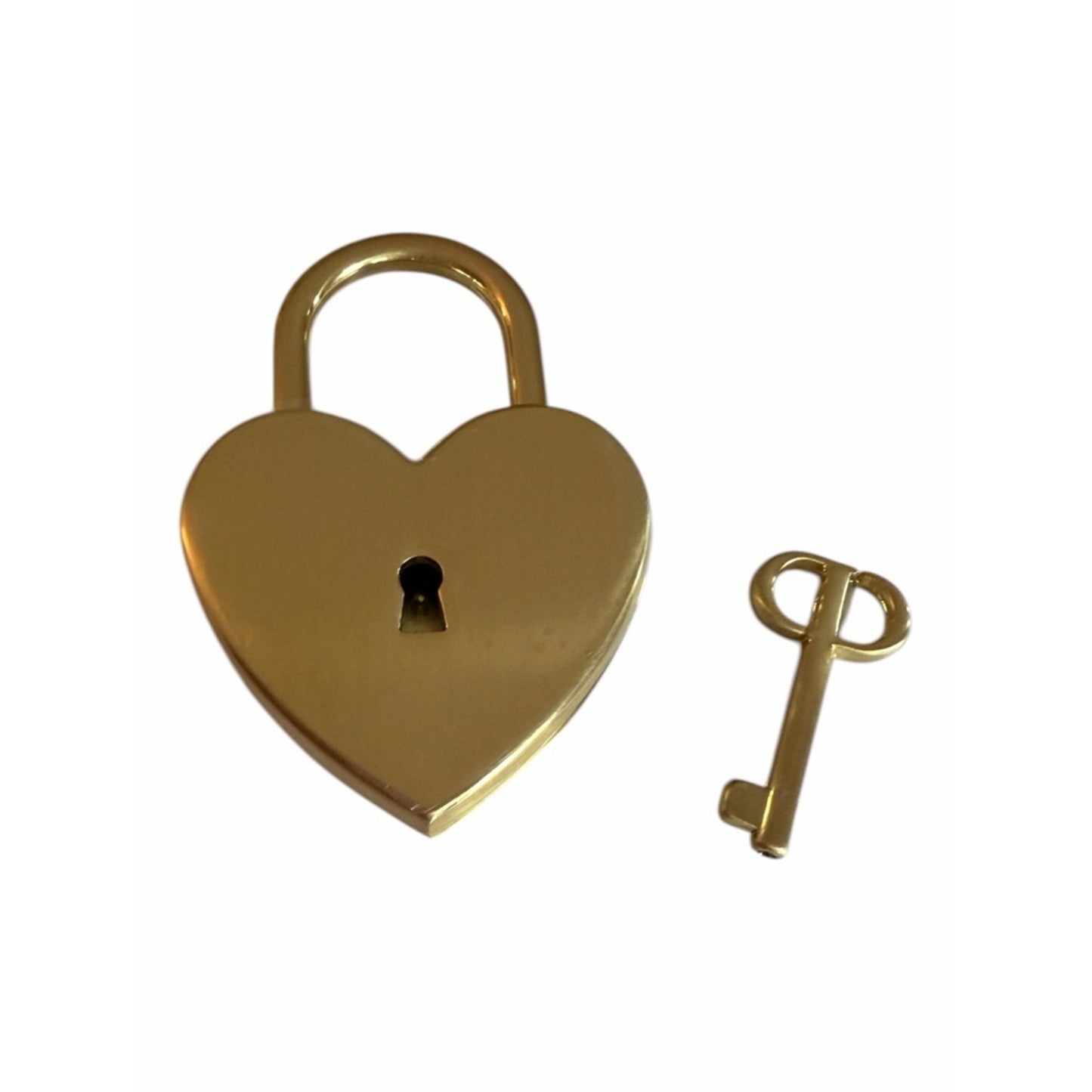 Christian Dior Heart Lock & Key Collectible Gold Tone Rare w Original Box