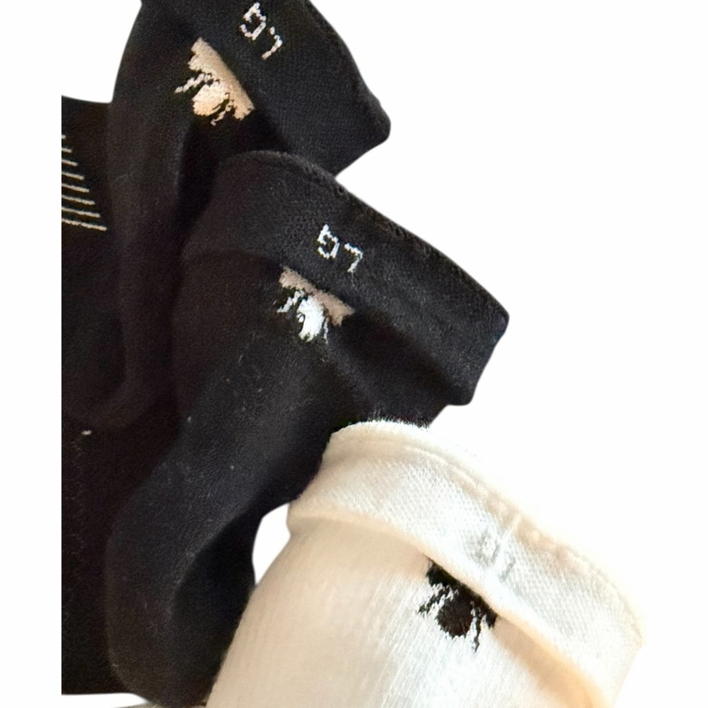Bombas Quarter Crew Socks 3 Pack Size L Cushioned Athletic Black White NEW