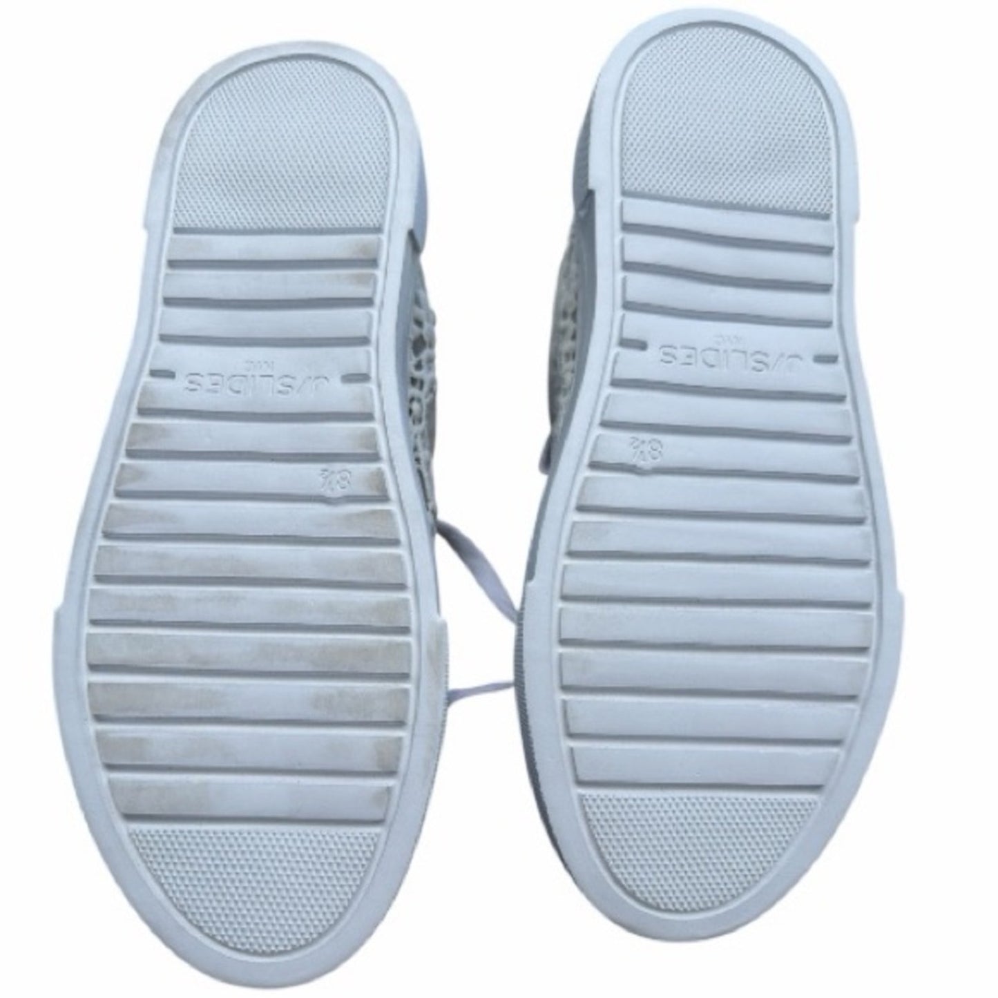 Women's White Lace Fabric & leather Analee Lace Sneaker Size 81/2