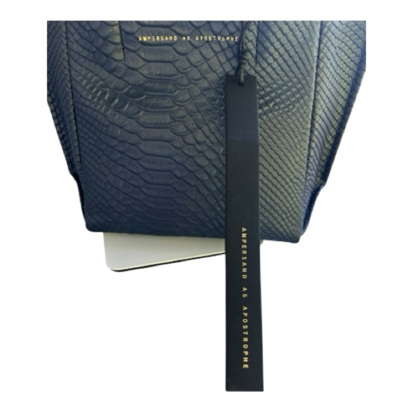 AMPERSAND Blue Python Mini Tote / Micro Crossbody Bag 
NWT