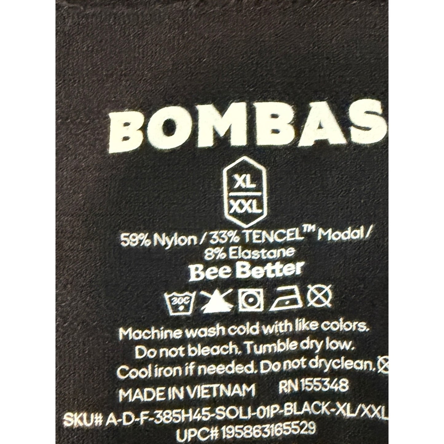 Bombas 5 Pack Women's Seamless & Tagless Bikini Brief Underwear Black New XL-XXL
