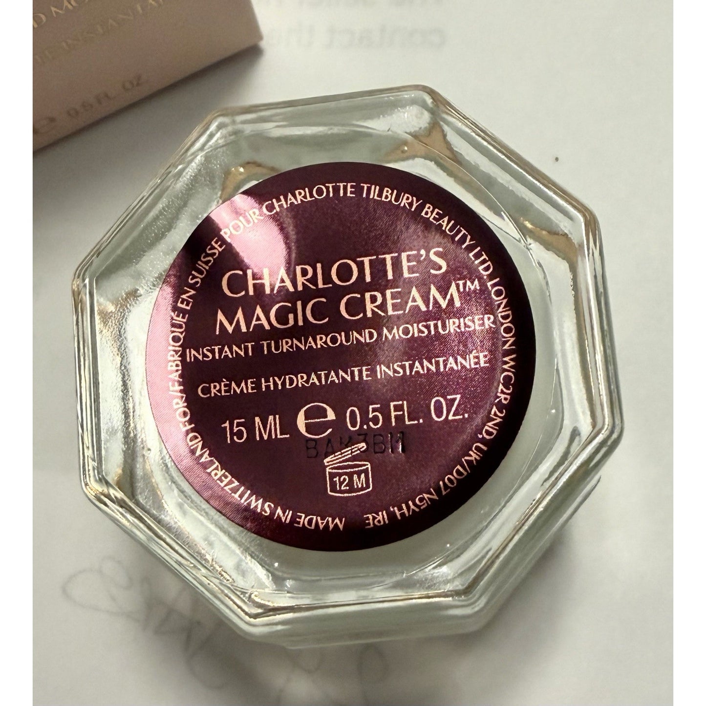 Charlotte Tilbury Magic Cream 3 Jars 15 ML each Total of 34 ML / 1.52 oz New Box