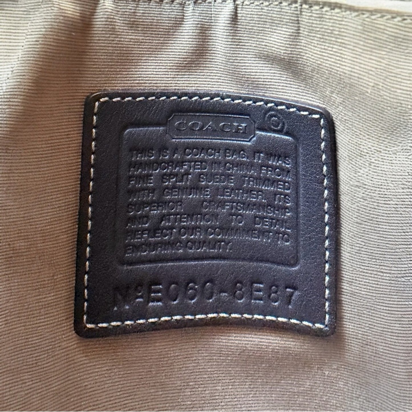 Vintage Coach Brown Suede Crossbody Bag Adjustable Strap