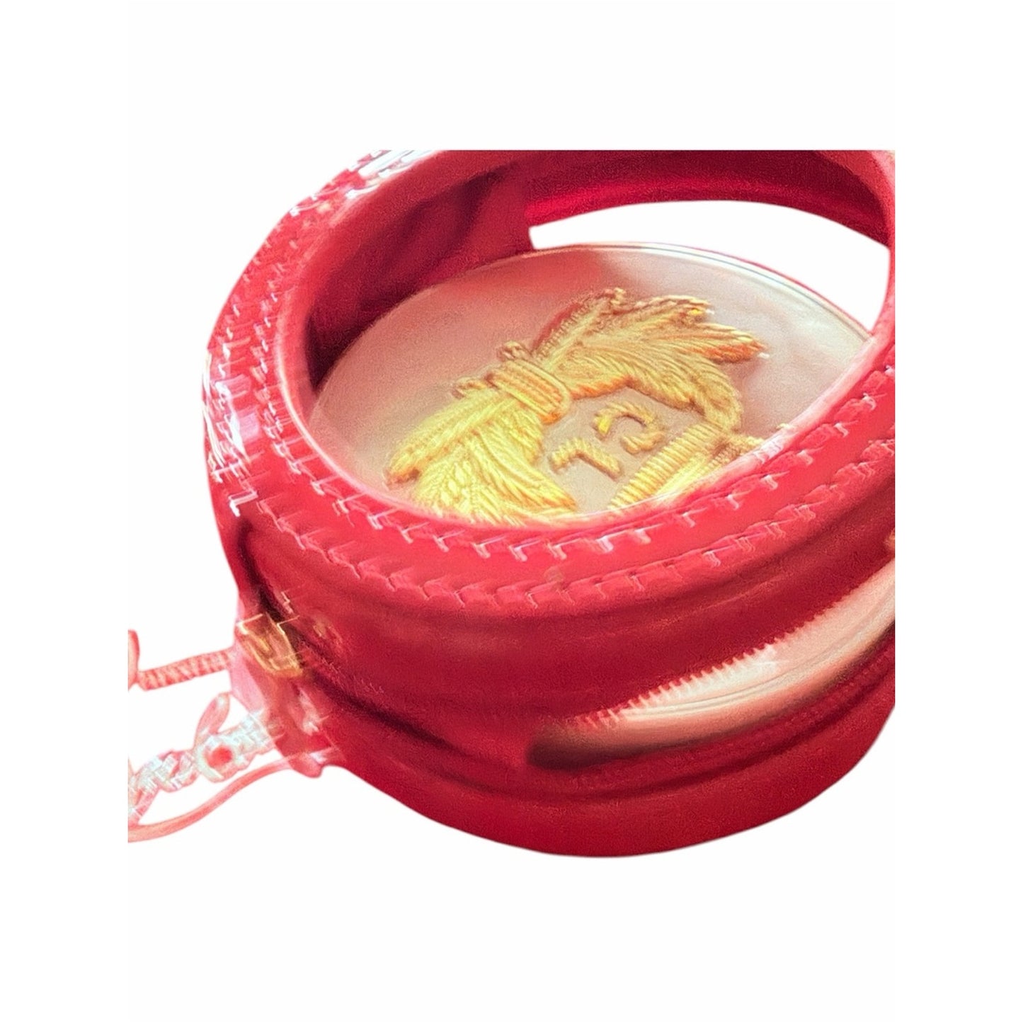 NEW Christian Louboutin Patent Red Keychain & Compact Holder Bag Charm