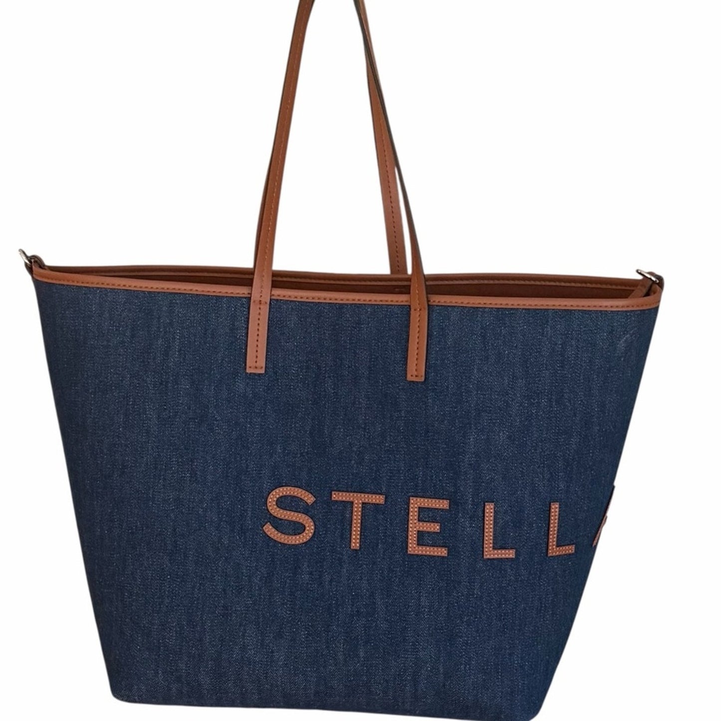 NWT Stella McCartney Logo Denim Shopper Tote | Scandi Girl Coastal Chic