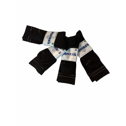 Bombas Men’s XL Honeycomb Crew Socks 4-Pack Black Cushioned Unisex