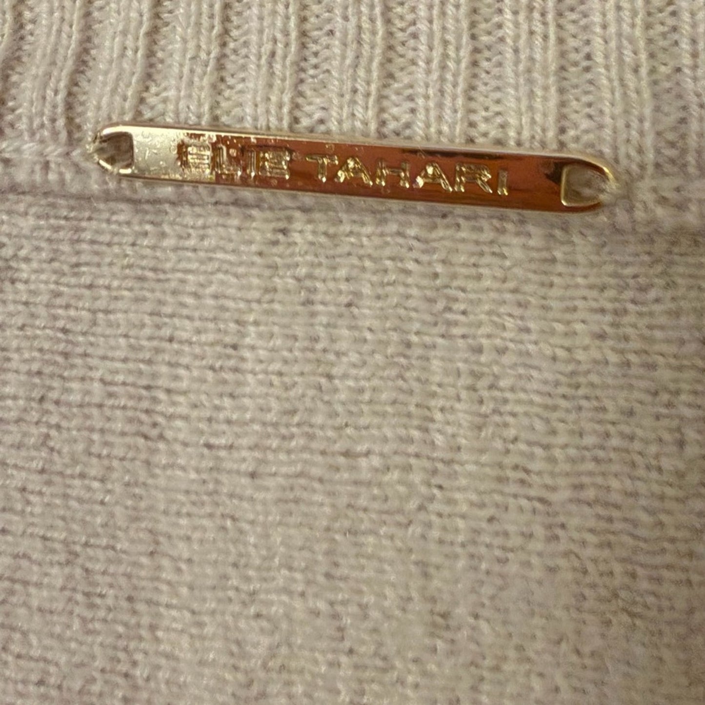 Elie Tahari Ivory Sweater with Lace-Up Sleeves NWT Size Large