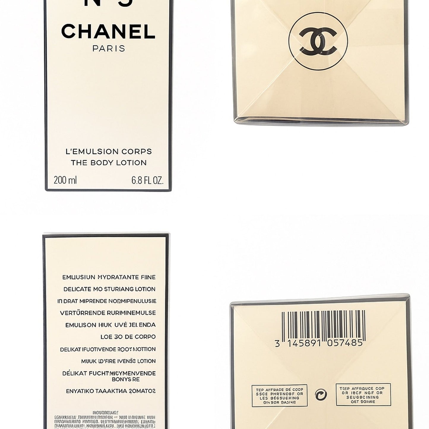 Brand new, factory sealed Chanel Nº5
Body Lotion (200 ml / 6.8 fl oz).