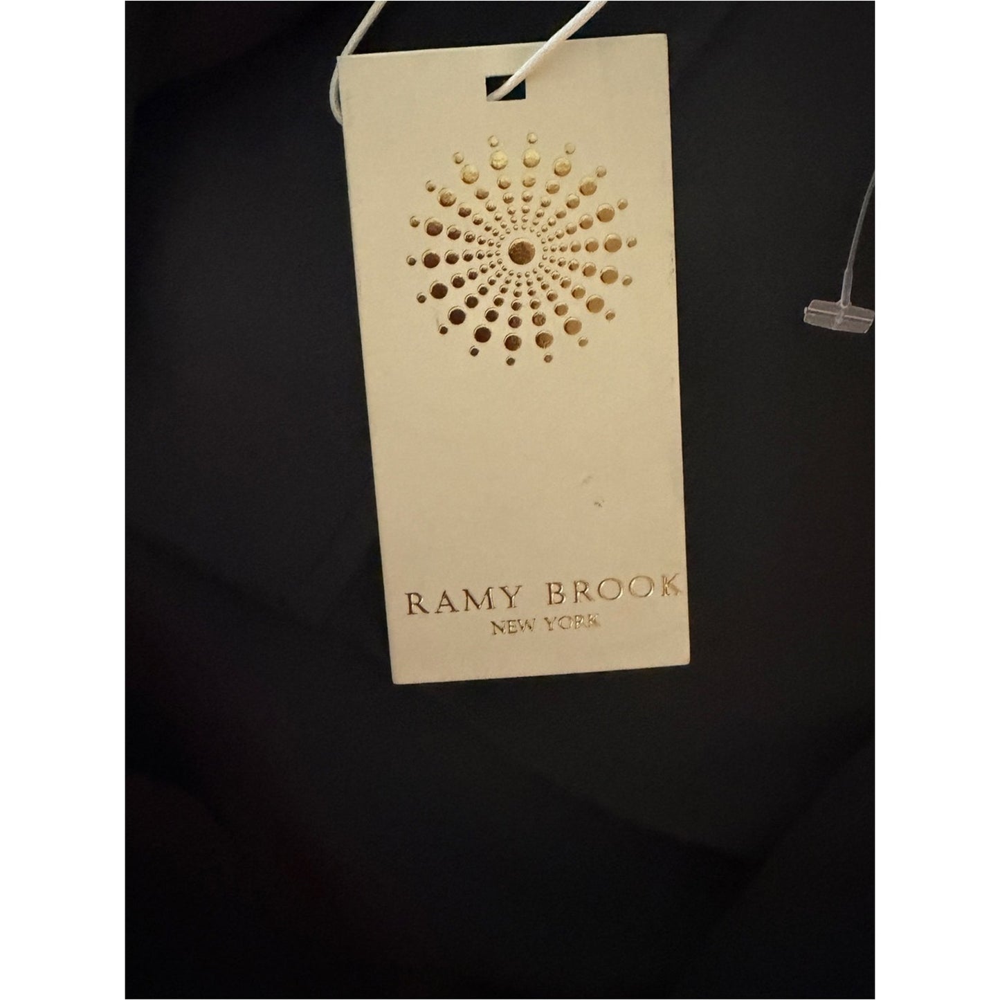 NWT Ramy Brook Jilly Black Satin Charmeuse Sleeveless V-Neck Blouse Small
