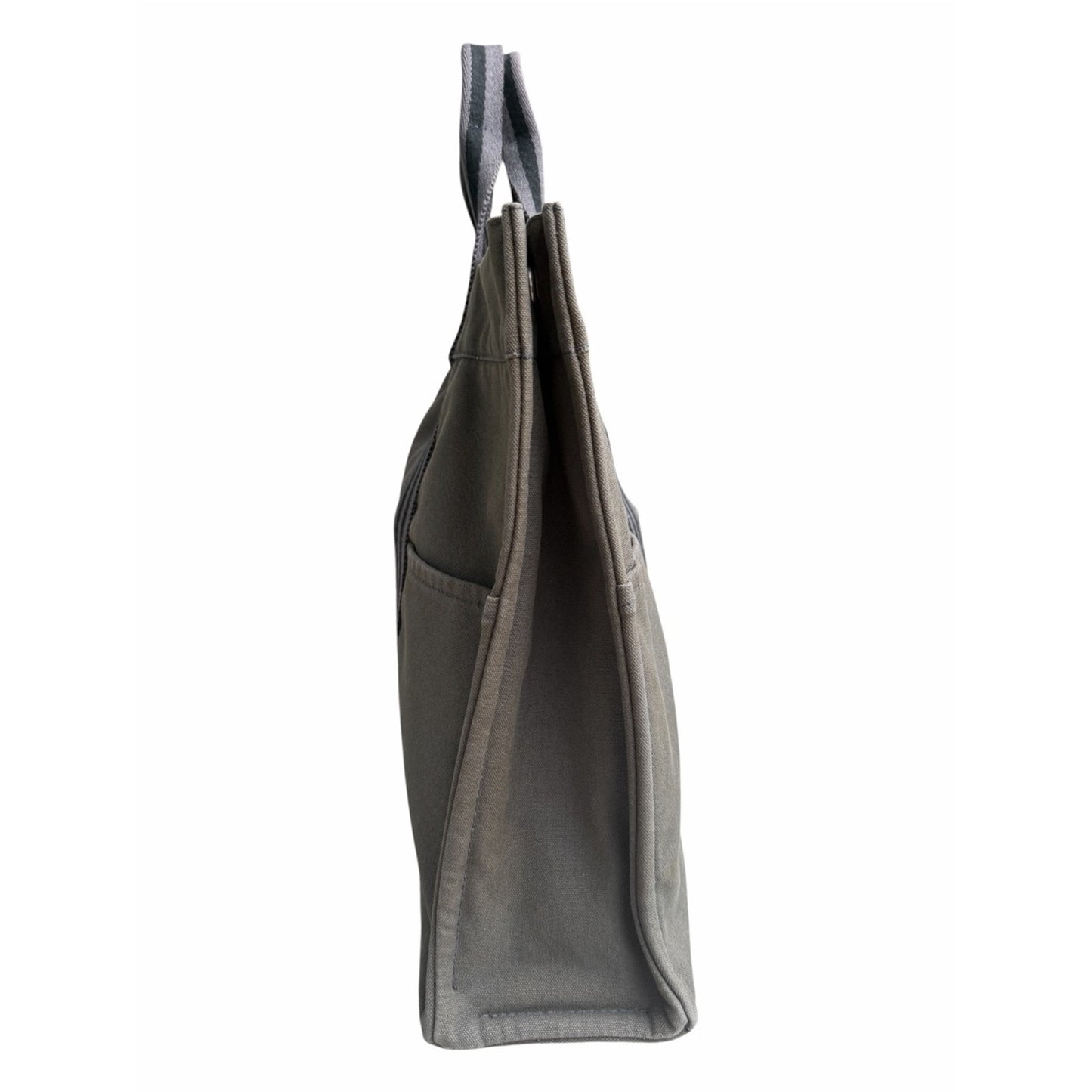Hermès Fourre Tout MM Tote Bag Taupe Olive Gray Canvas Large Carryall