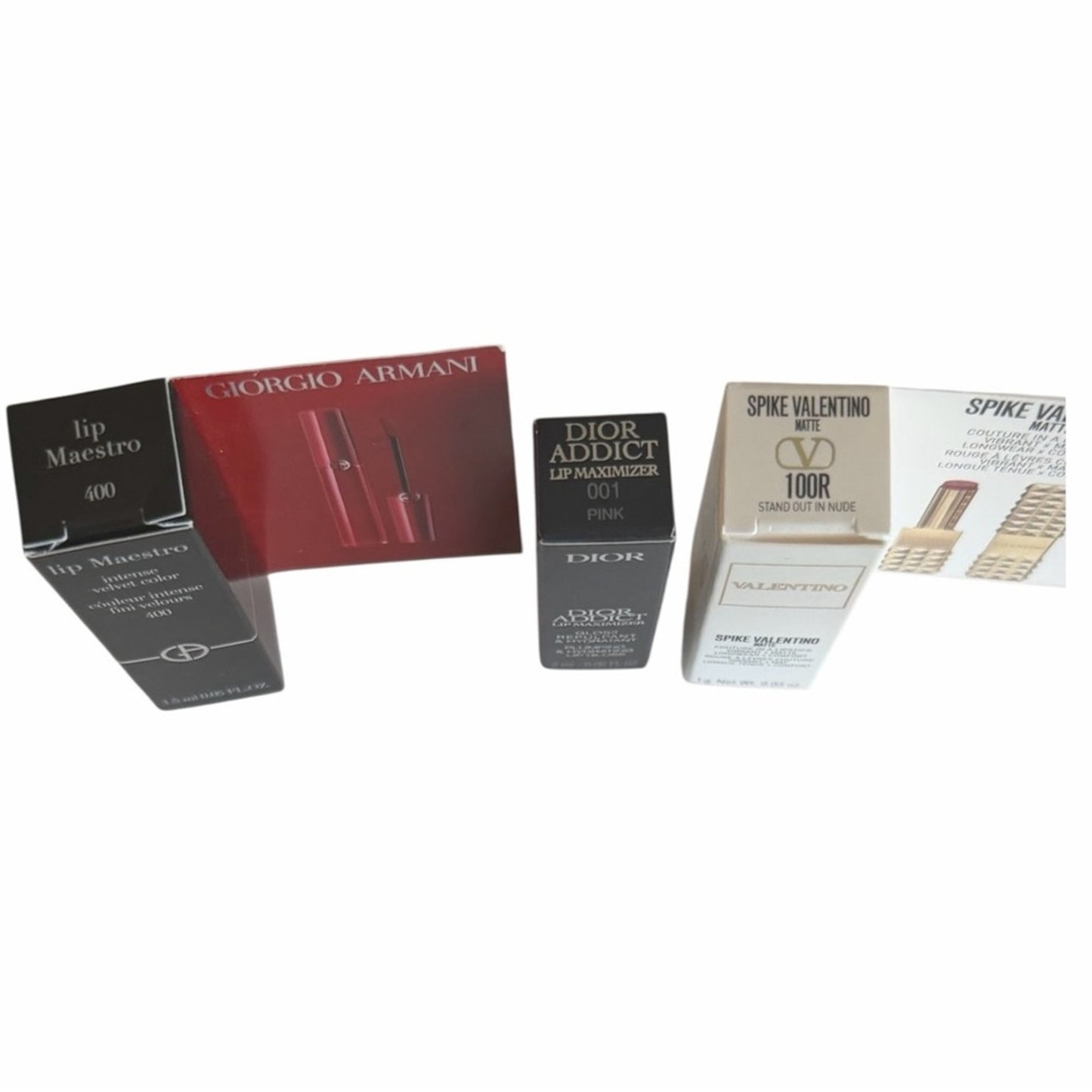 Luxury Lip Mini Bundle Dior Valentino Armani | Travel Size Lipstick & Gloss Set