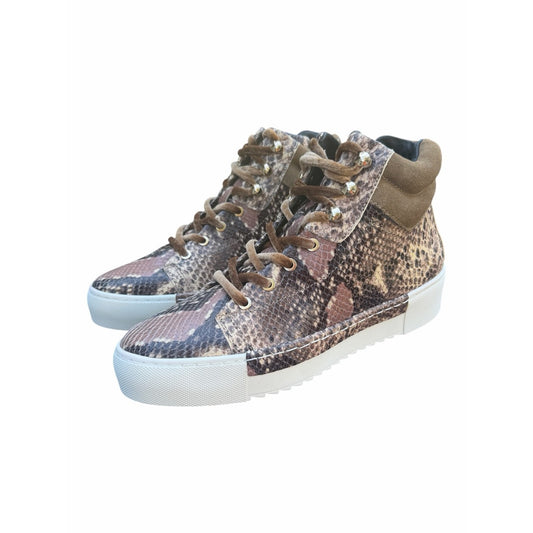 Cecelia NY Silow Snake Print High Top Y2K vibe Sneakers Velvet Laces NIB Size 8