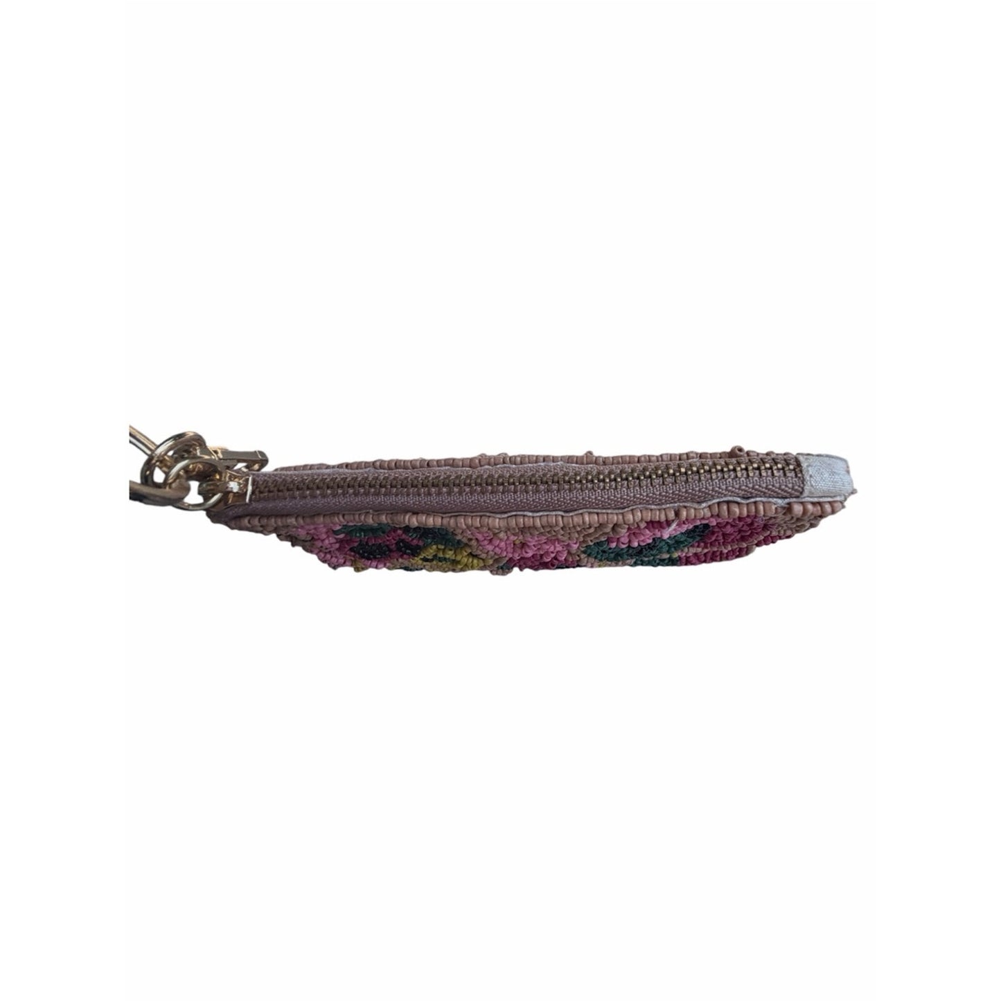 ON 34TH Whimsical Floral Beaded Coin Purse Keychain Wallet Bag Charm