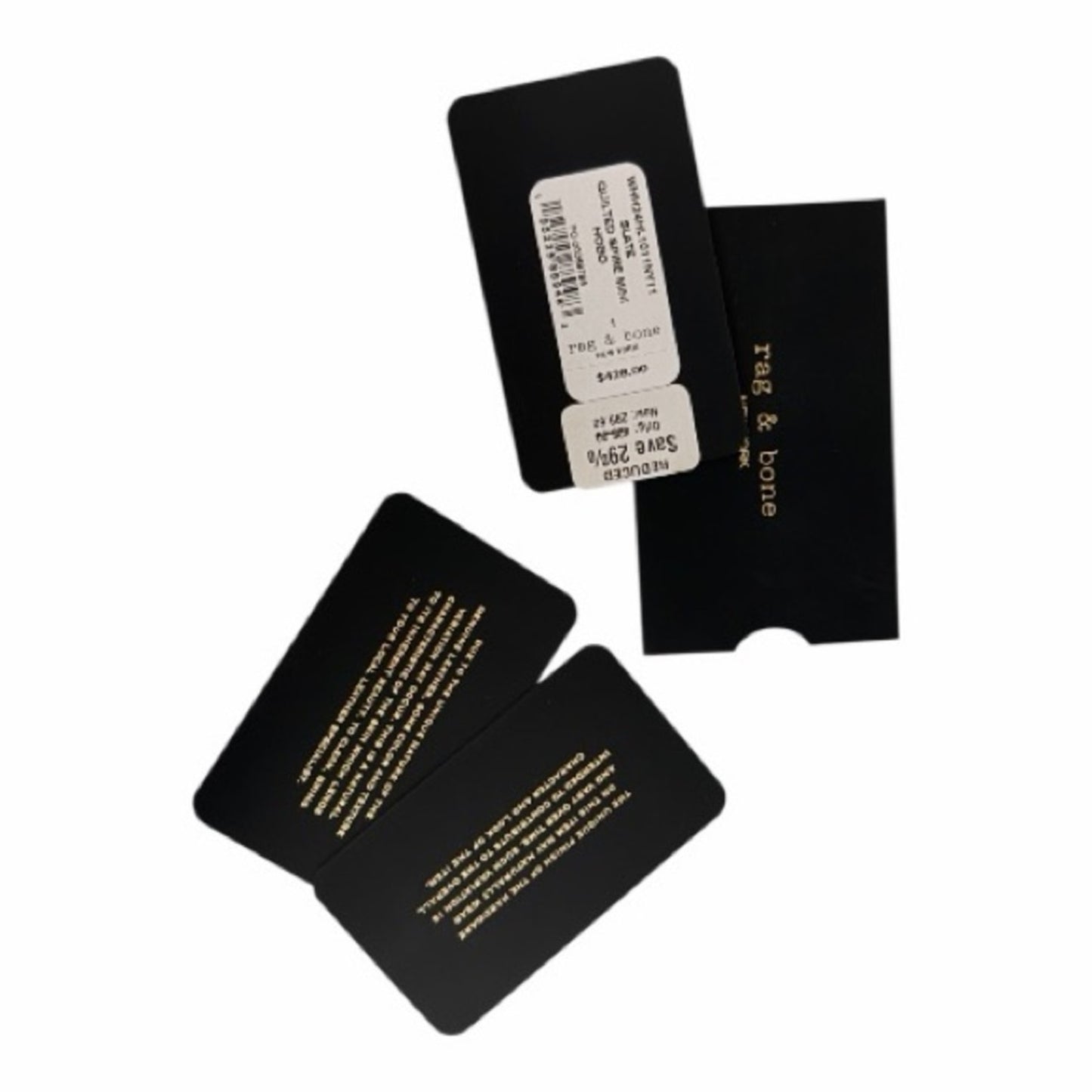 rag & bone Quilted Spire Mini Hobo Bag - Slate NEW