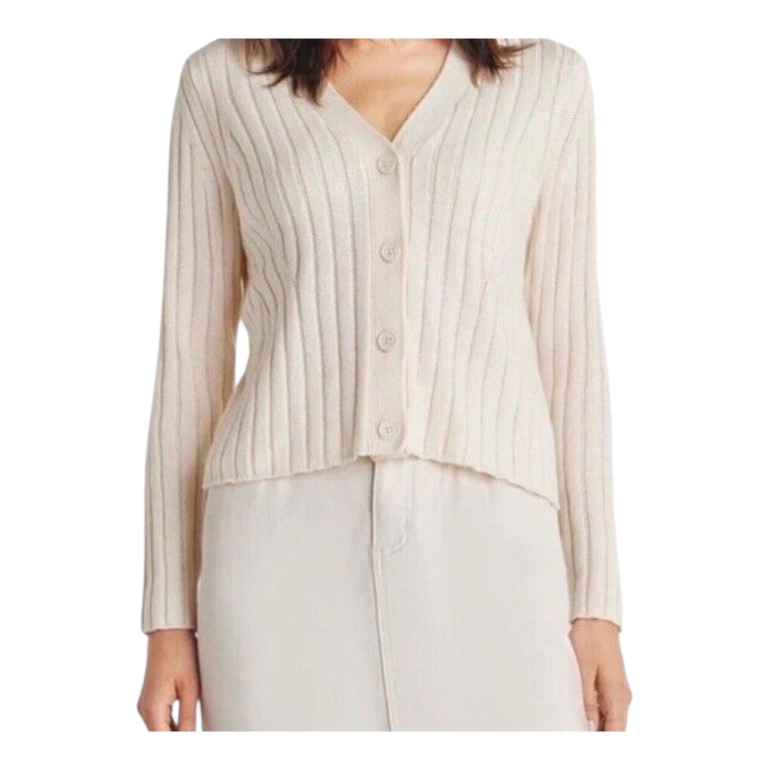 Splendid ivory V-neck cardigan sweater in size large.