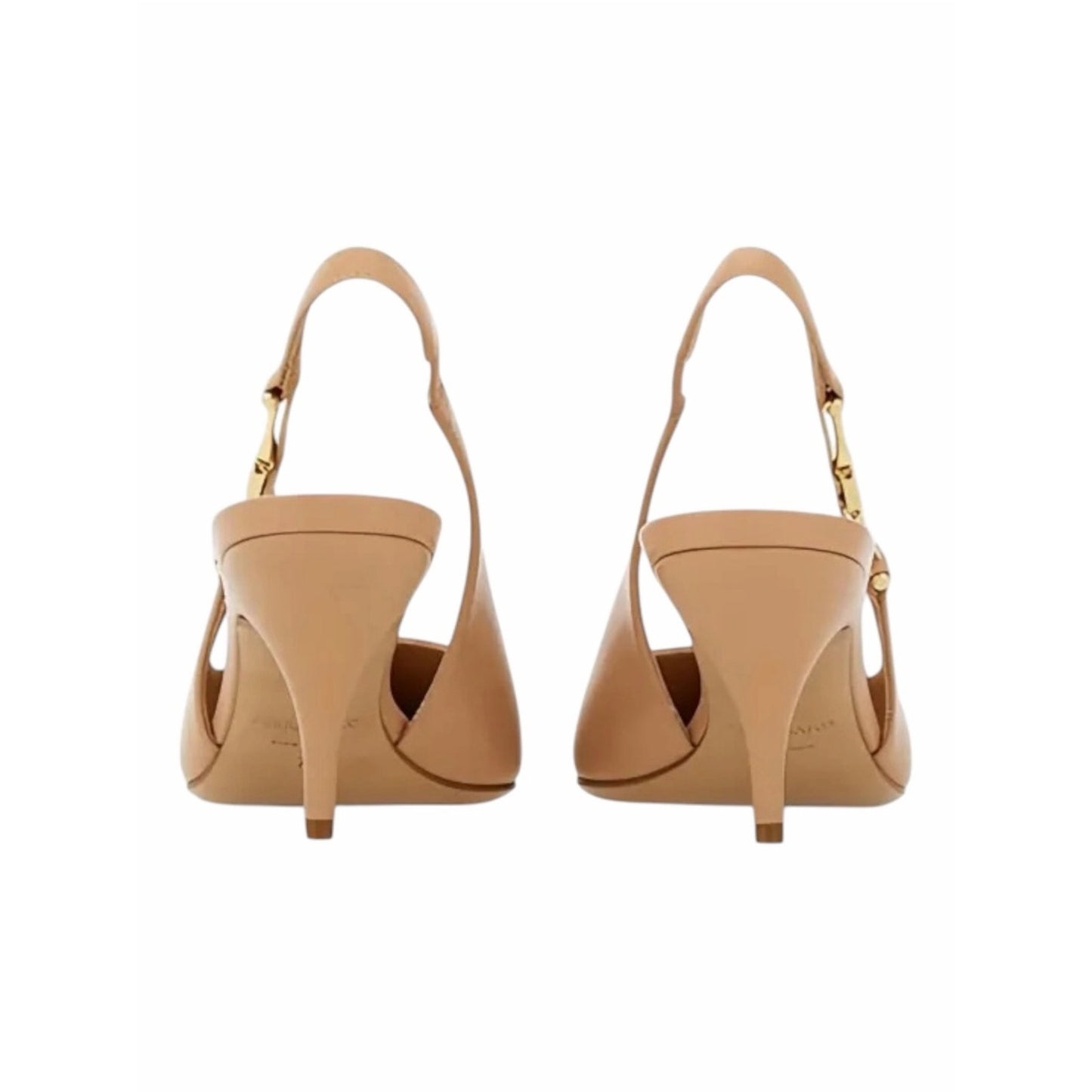 Ferragamo Tally 70 Amaretti Leather Slingback Pumps 8C Wide NIB