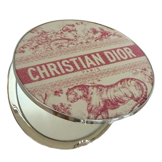 Christian Dior Paris Pocket Mirror Compact Toile Tiger Design – New in Original Dior Packaging