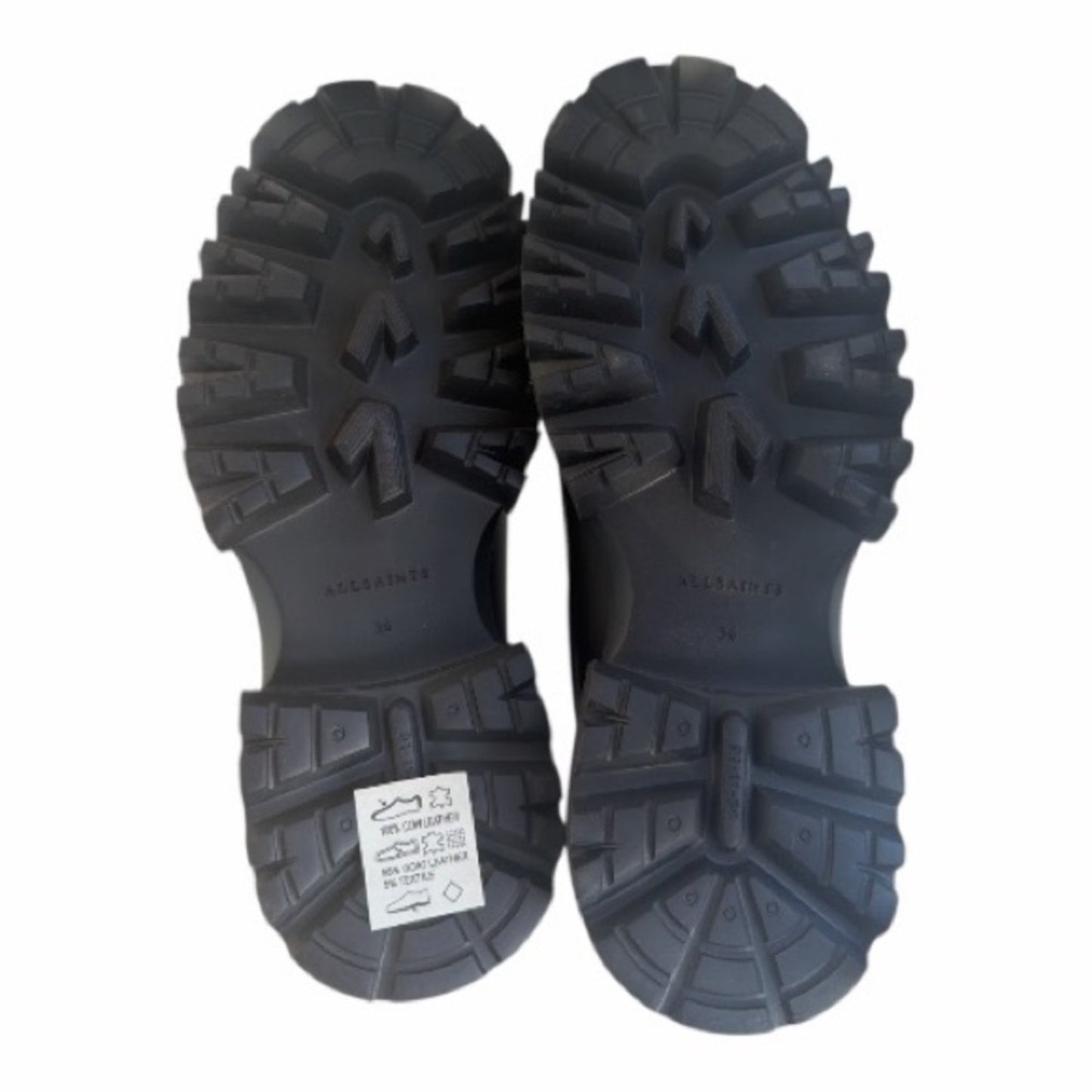 AllSaints Chunky Chelsea Boots Army Green Leather Lug Sole US 6 New