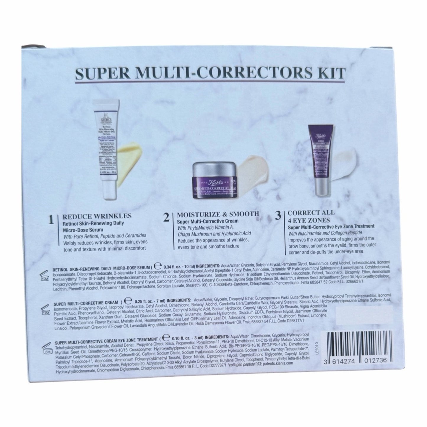 Kiehl’s Super Multi-Correctors Kit NIB Retinol Serum Travel Size Set