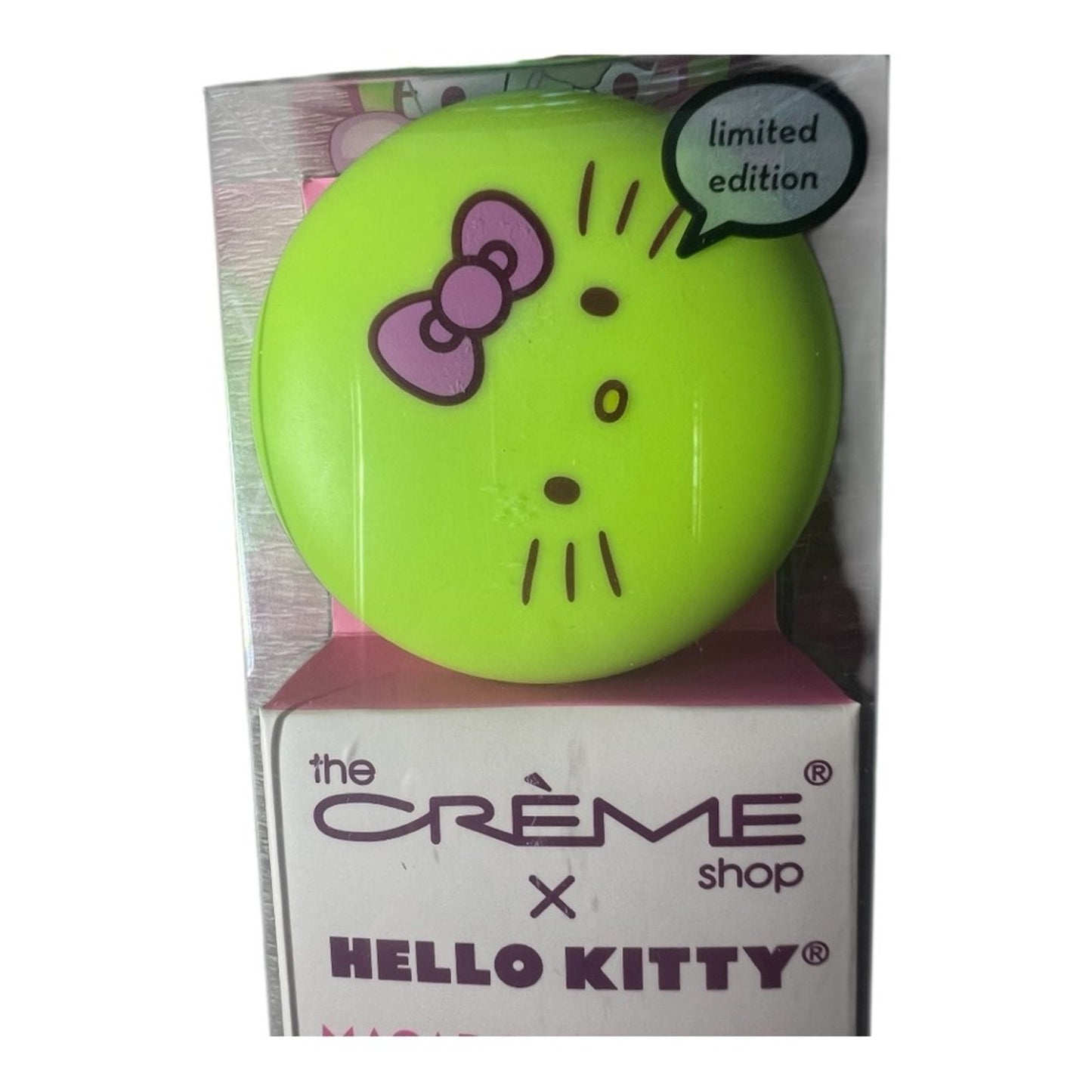 Hello Kitty Macaron Lip Balm LIMITED EDITION GREEN CASE JUICY PEAR