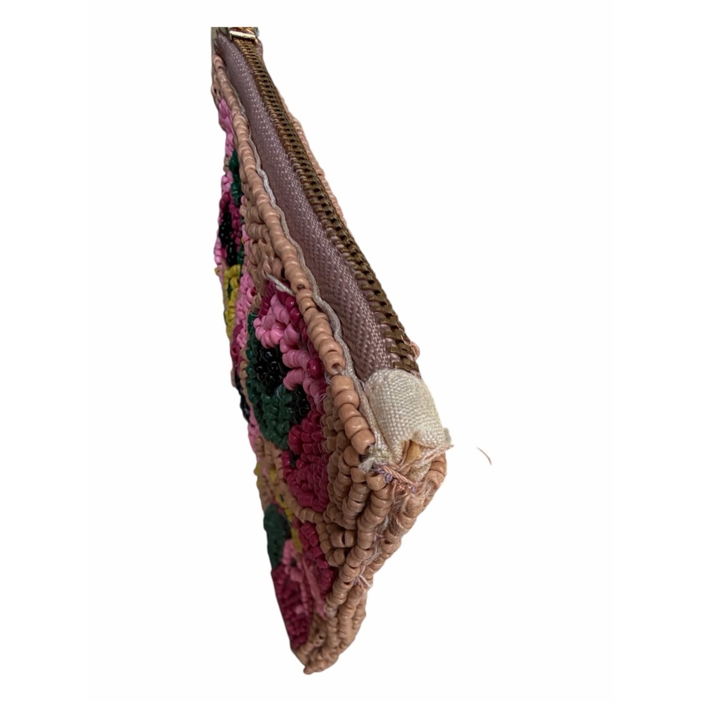 ON 34TH Whimsical Floral Beaded Coin Purse Keychain Wallet Bag Charm