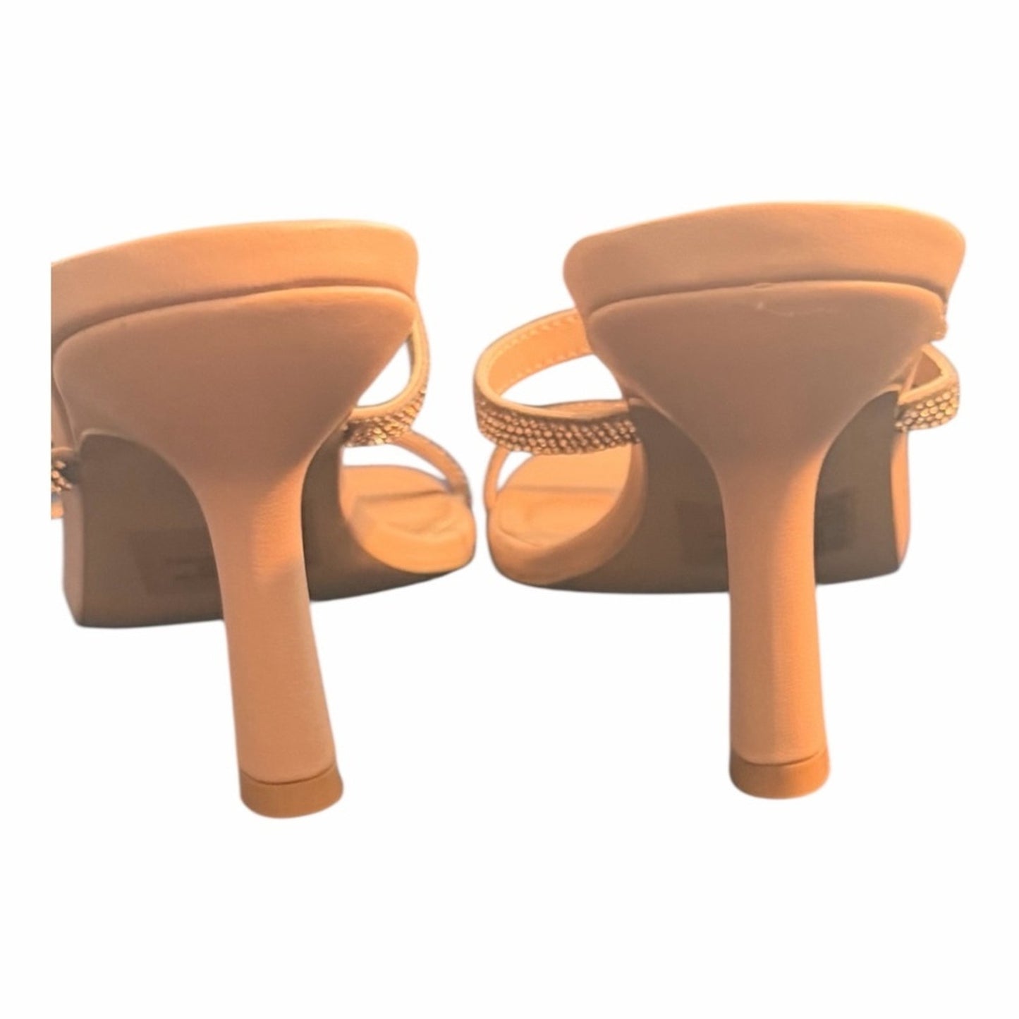 Aqua Fiona Nude Rhinestone Strappy Heels Size 9.5