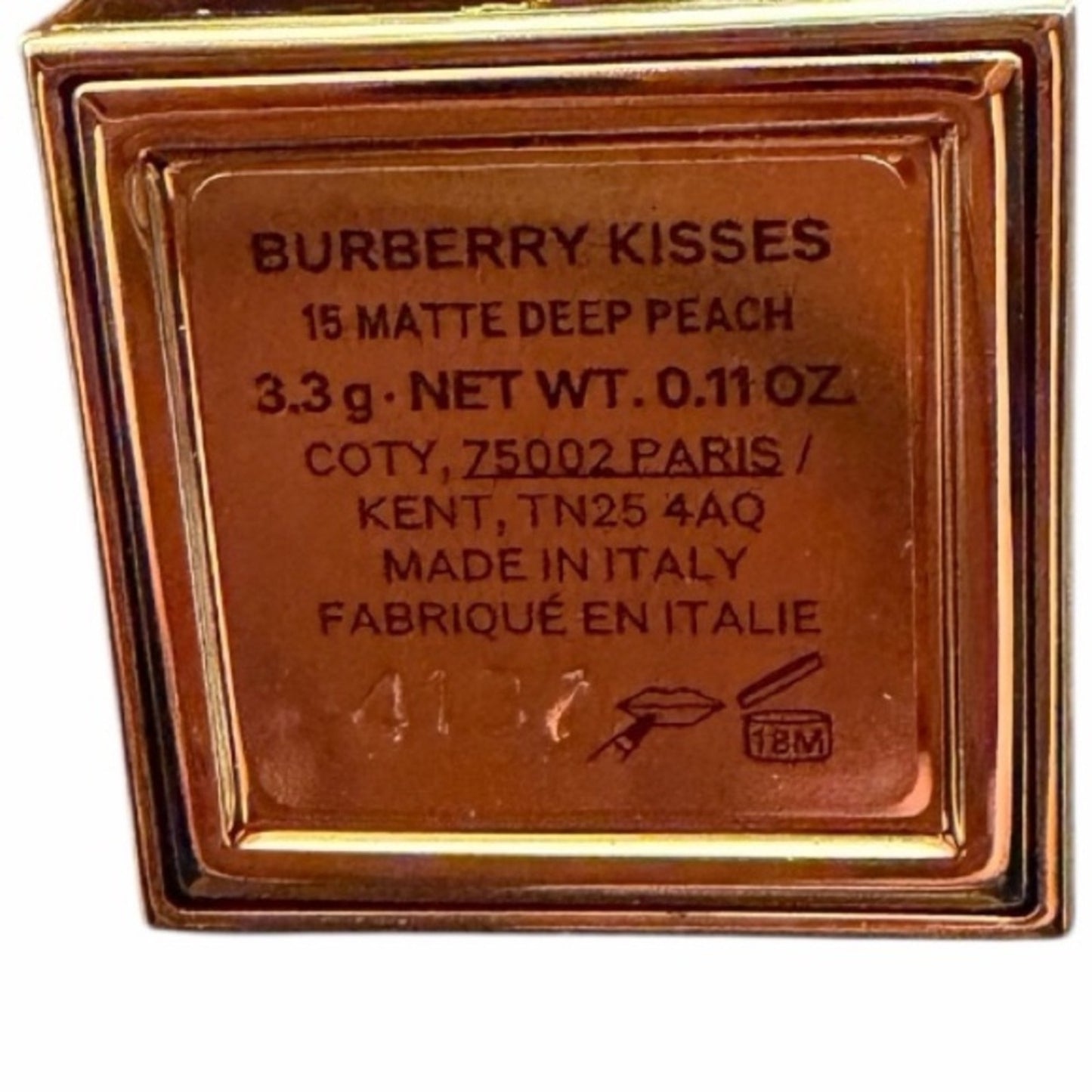 Burberry Kisses Matte Lipstick 15 Matte Deep Peach New in Box