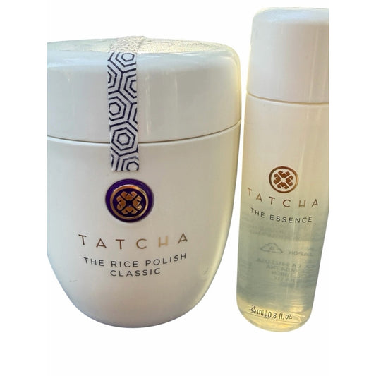Tatcha Rice Polish Classic 2.1 oz Sealed + The Essence 25ml Skincare Set Sealed
