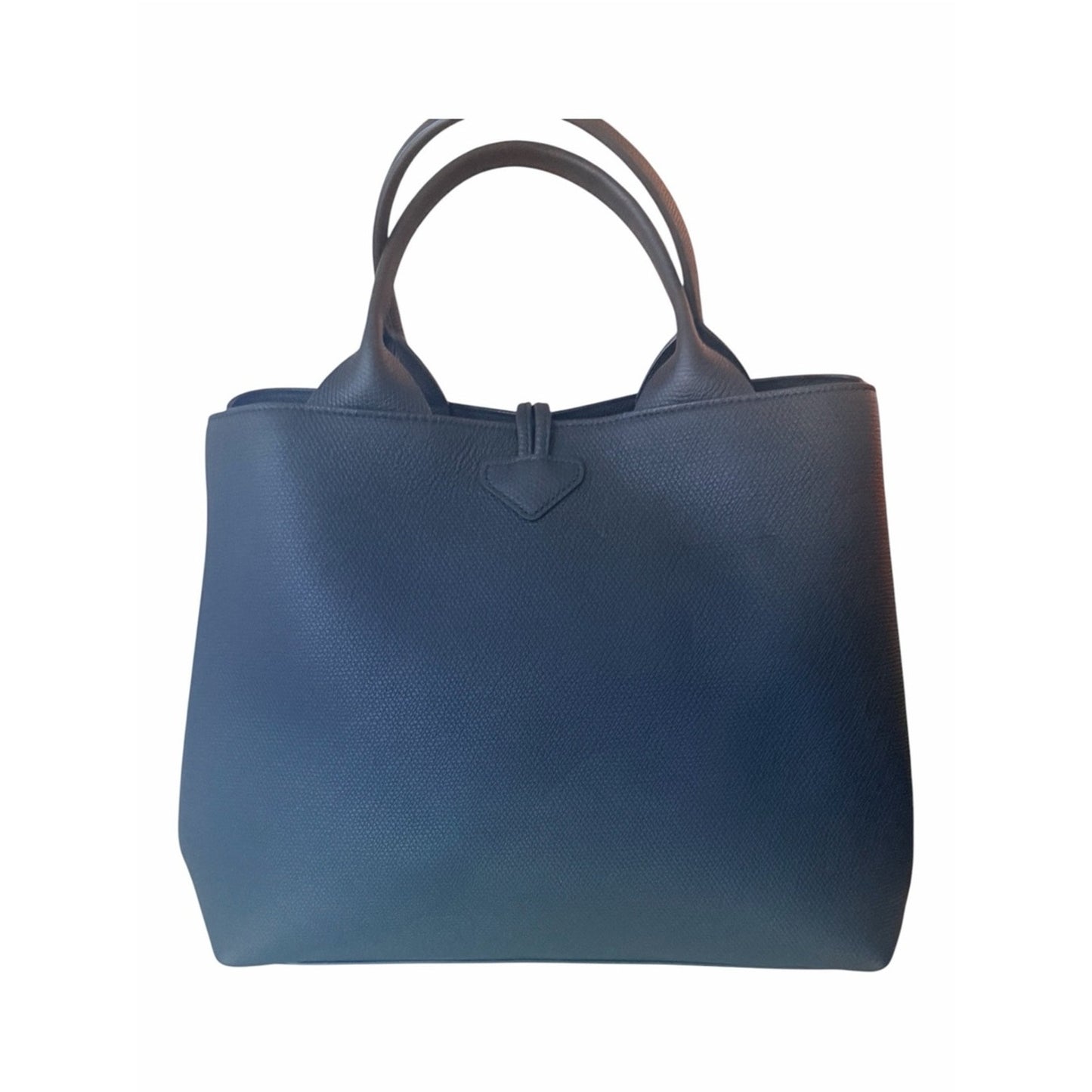 NEW Longchamp Le Roseau L Black Grained Leather Tote Handbag 10290HFP001