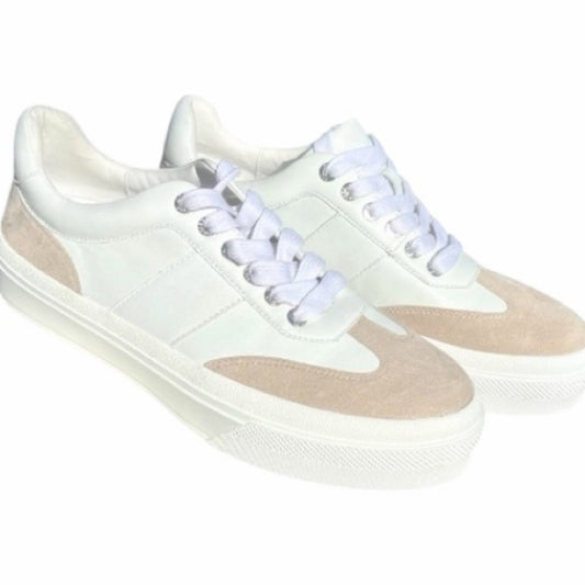 J/Slides White and Tan Sneakers 8.5 Gabbie NIB