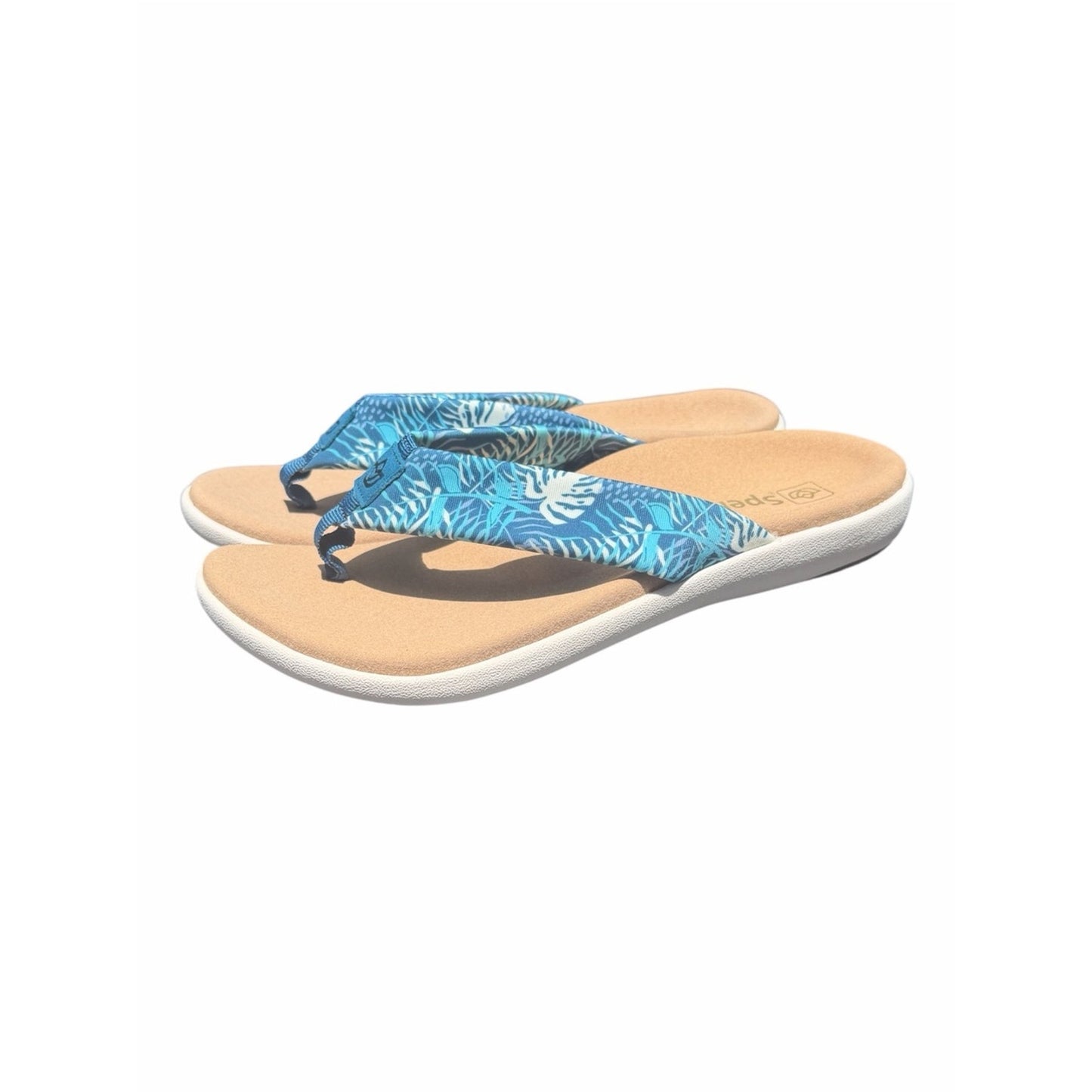 SPENCO Yumi Tropical Print Orthotic Flip Flop Sandals Women’s Size 9 New
