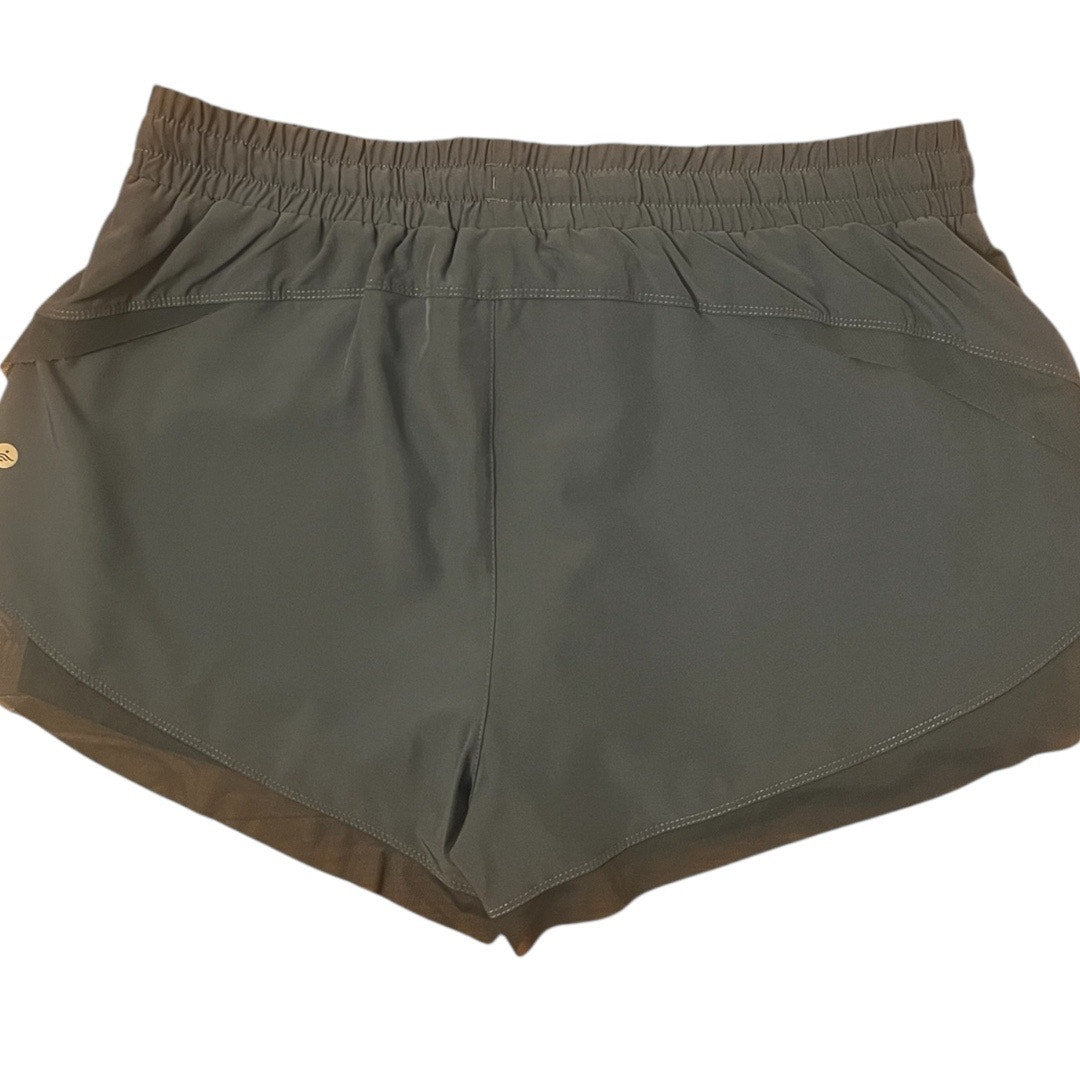 NEW Halara Mid Rise Drawstring Contrast Mesh 2-in-1 Flowy Running Shorts 3"'