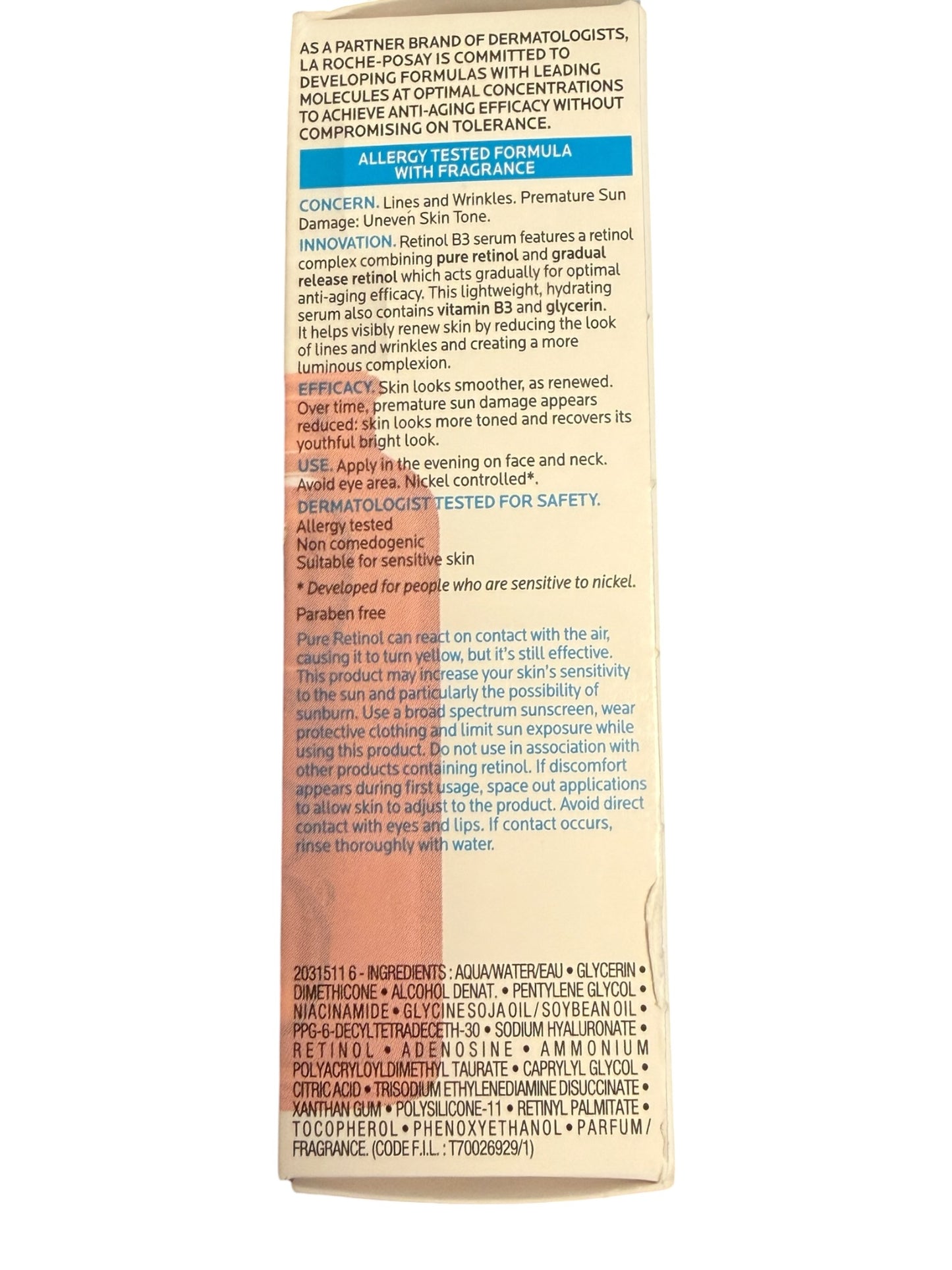 La Roche-Posay Retinol B3 Serum 30ml | Anti-Aging Vitamin B3 Face Serum for Sensitive Skin