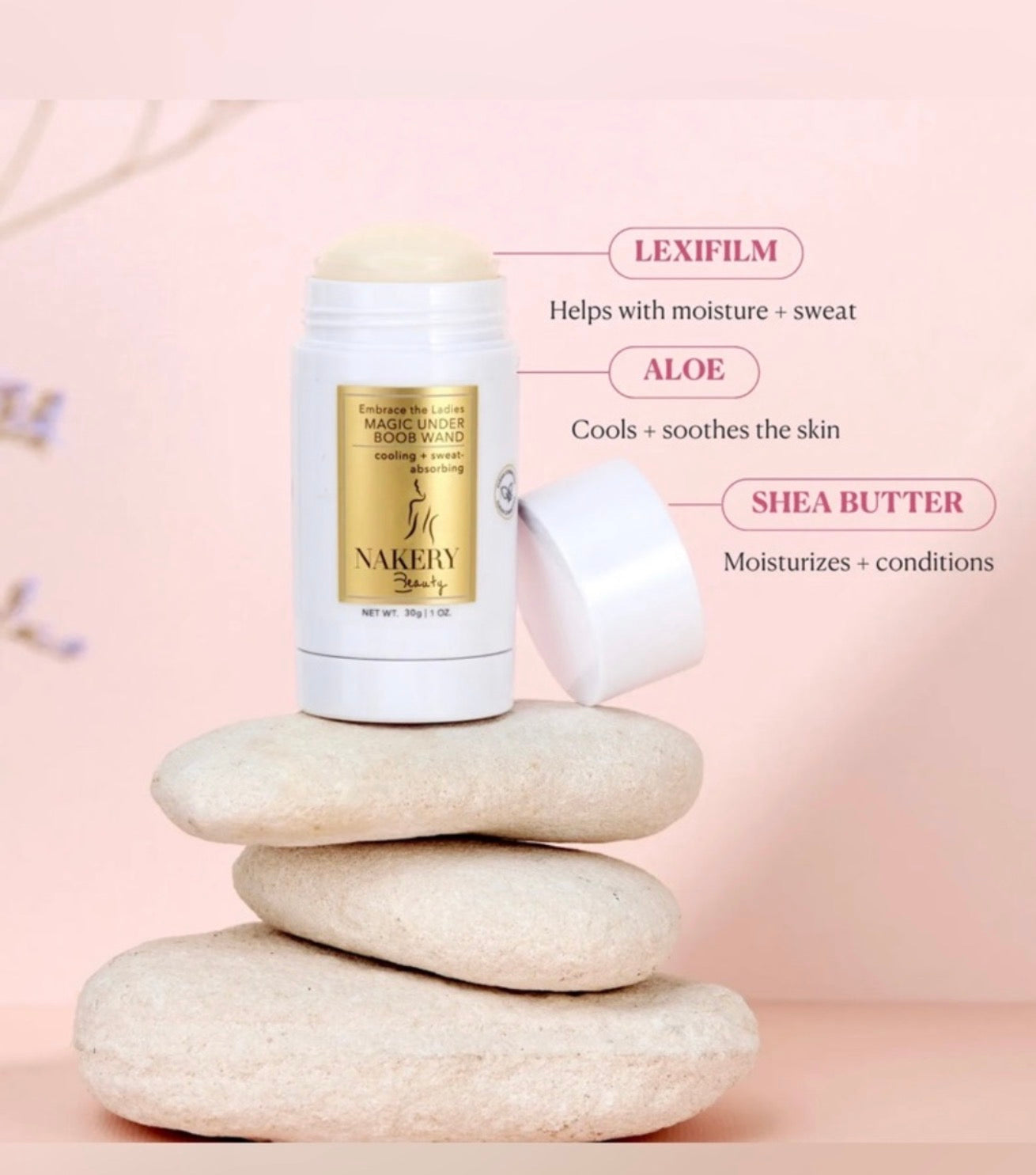 Nakery Under Boob Wand - Magic Sweat Absorption (1oz)