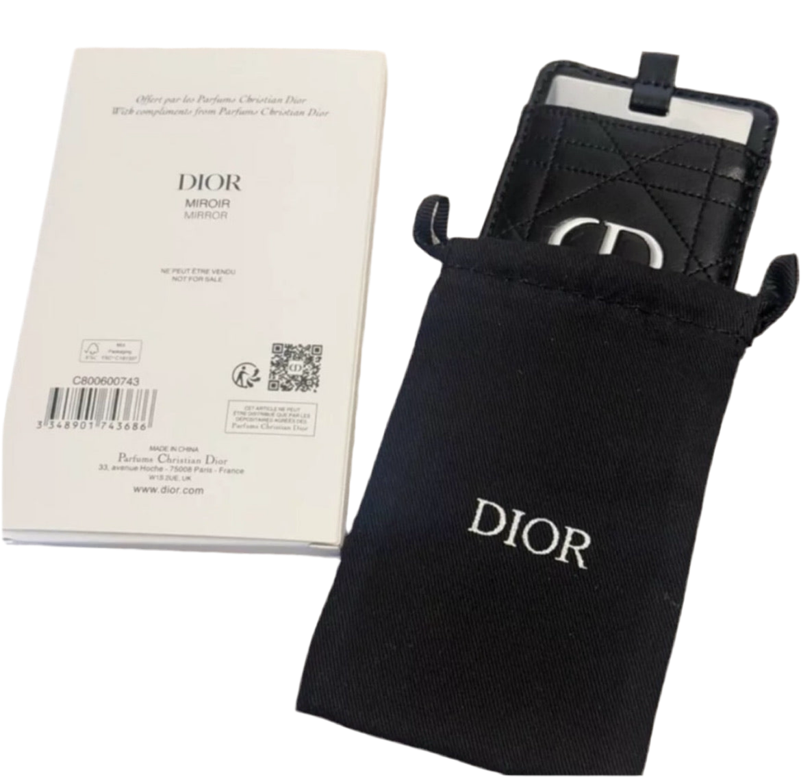Dior Phone Card Case Wallet VIP Gift LtdEd Black Silver ••BNIB••