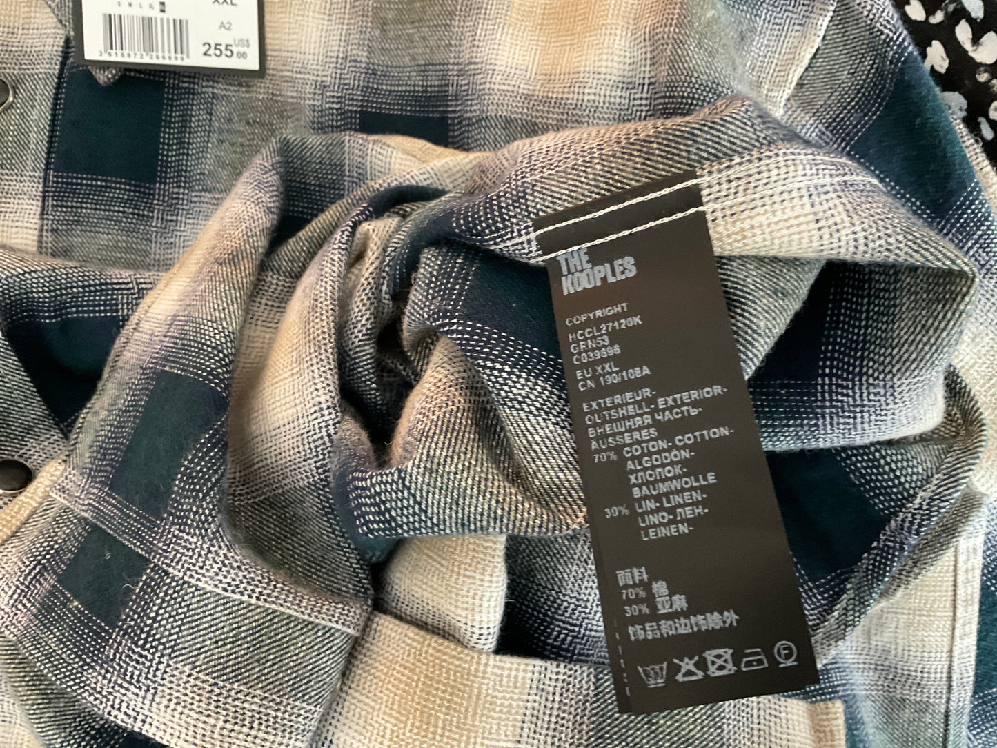 Ther Kooples Plaid Unisex Button Up Men’s size XXL