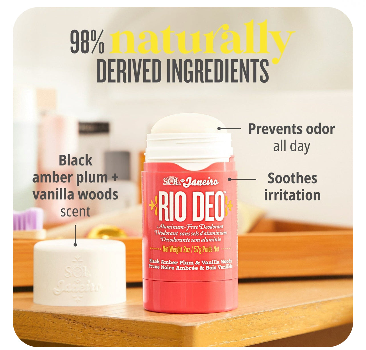 Sol De Janeiro Rio (Deo Cheirosa 62)  Aluminum-Free Deodorant