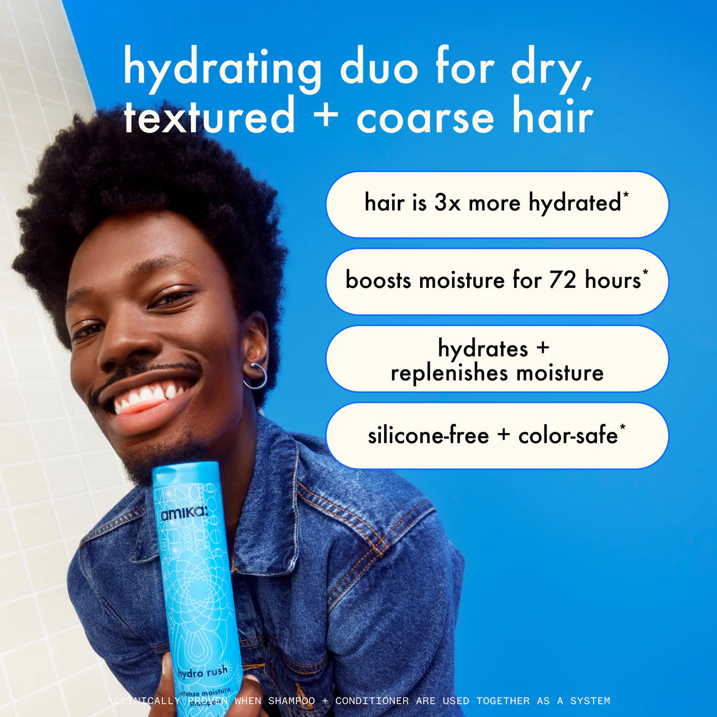 Amika Hydro Rush
Intense Moisture Shampoo (33.8 Oz.)